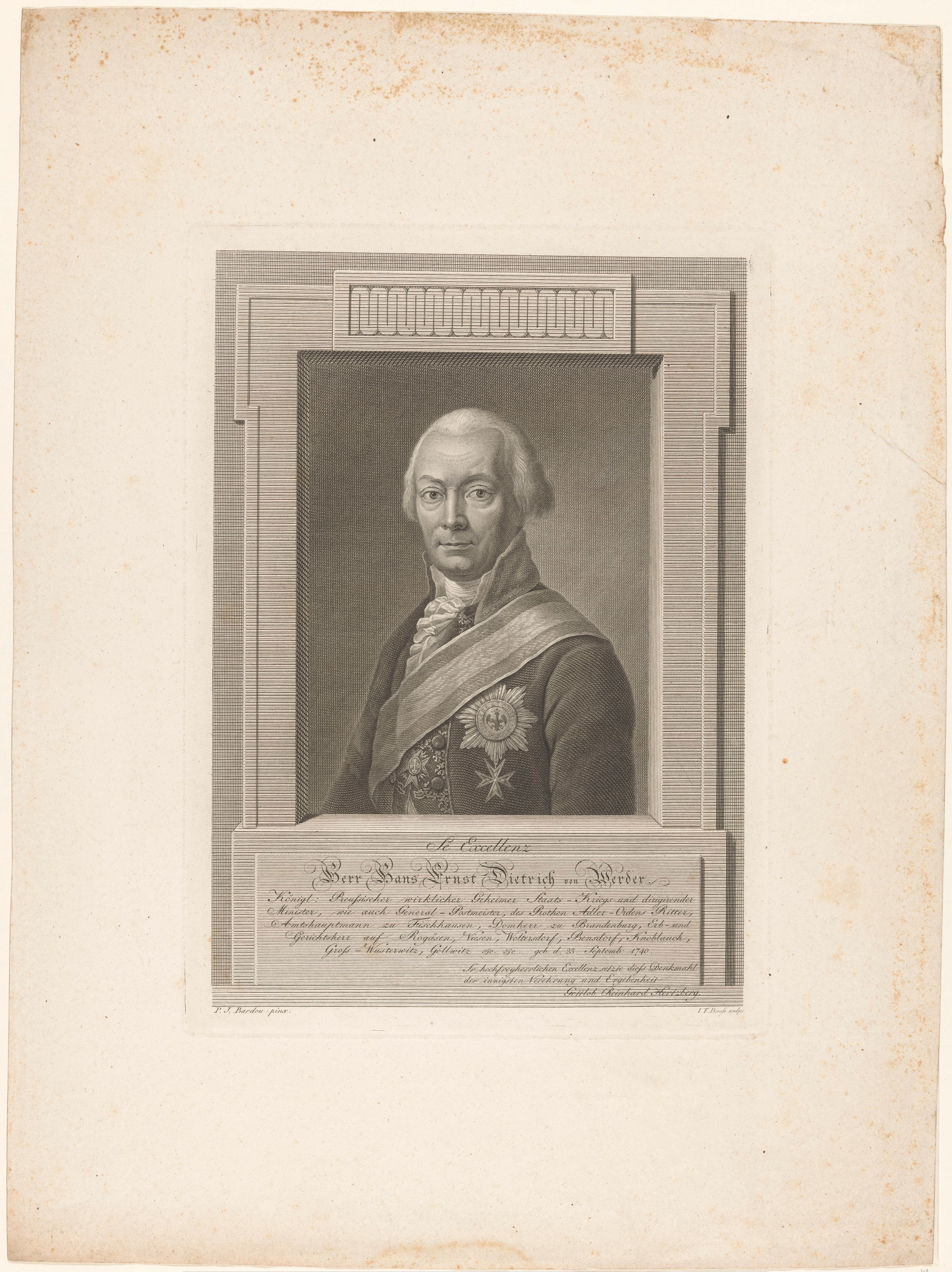 Portret van Hans Ernst Dietrich von Werder