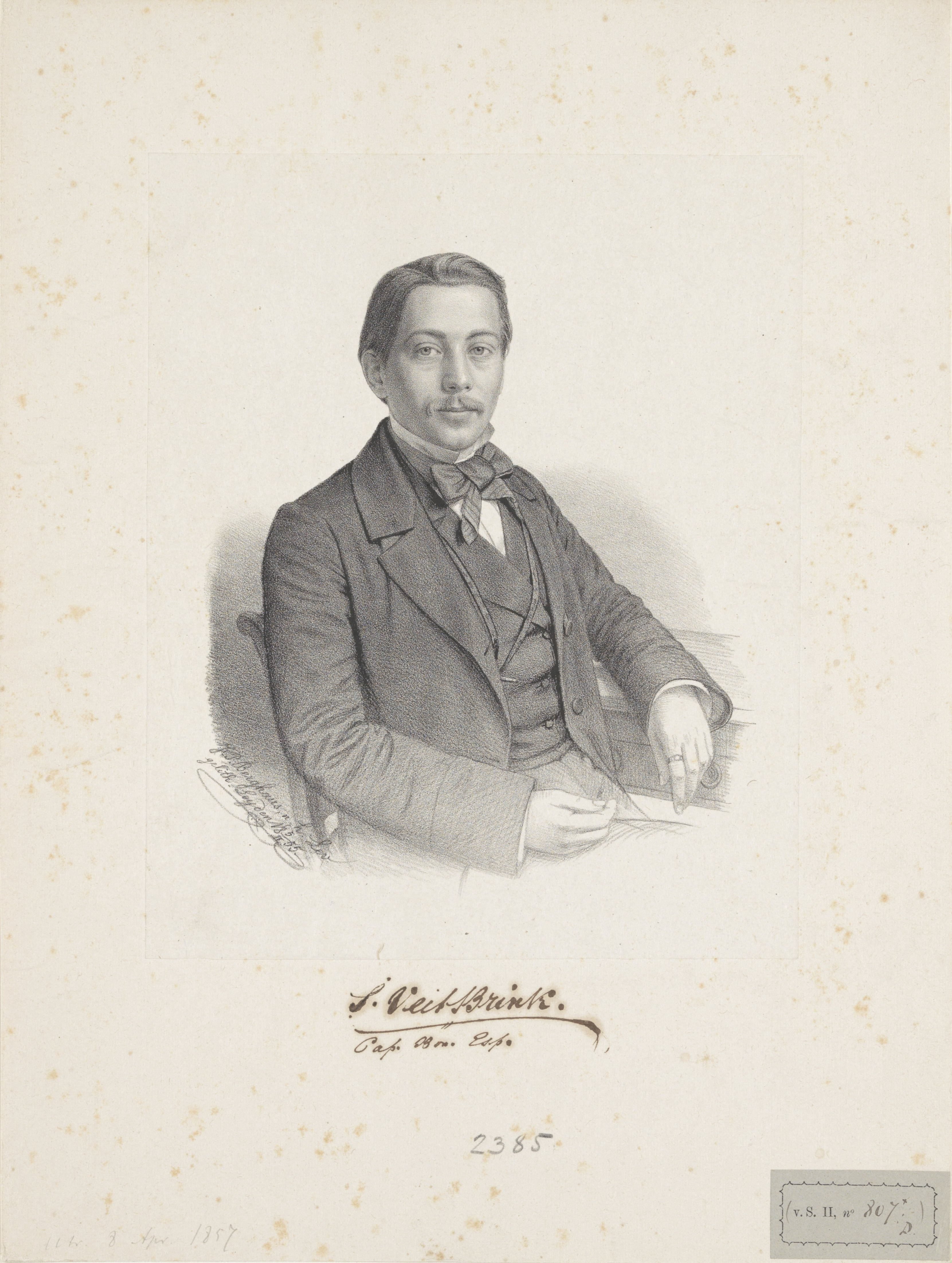 Portret van de heer S. Veit Brink