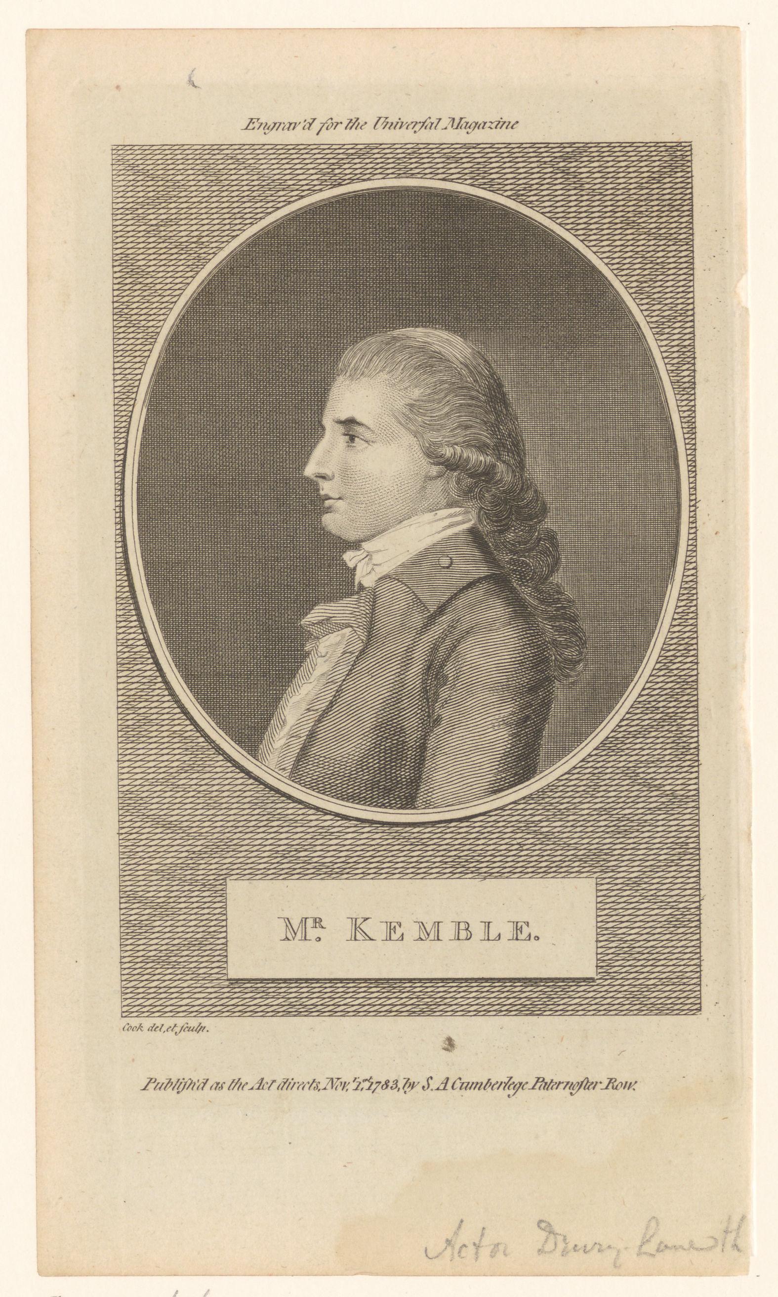 Portret van John Philip Kemble