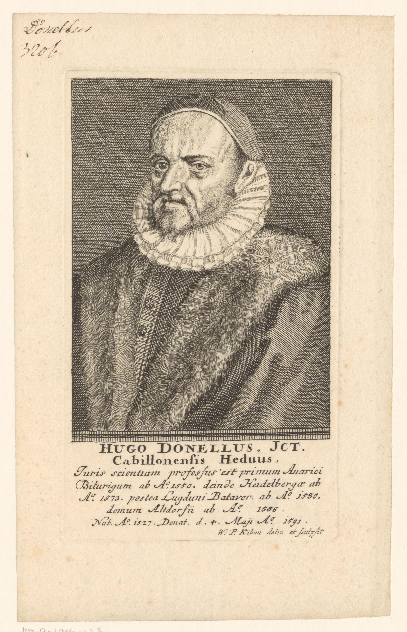 Portret van Hugo Donellus