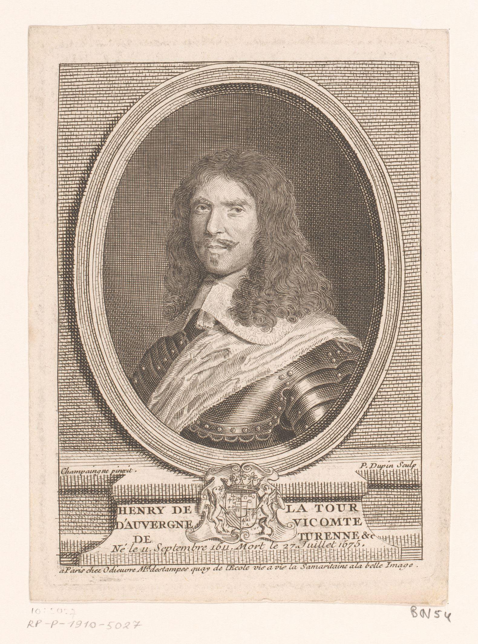 Portret van Henri de La Tour d'Auvergne