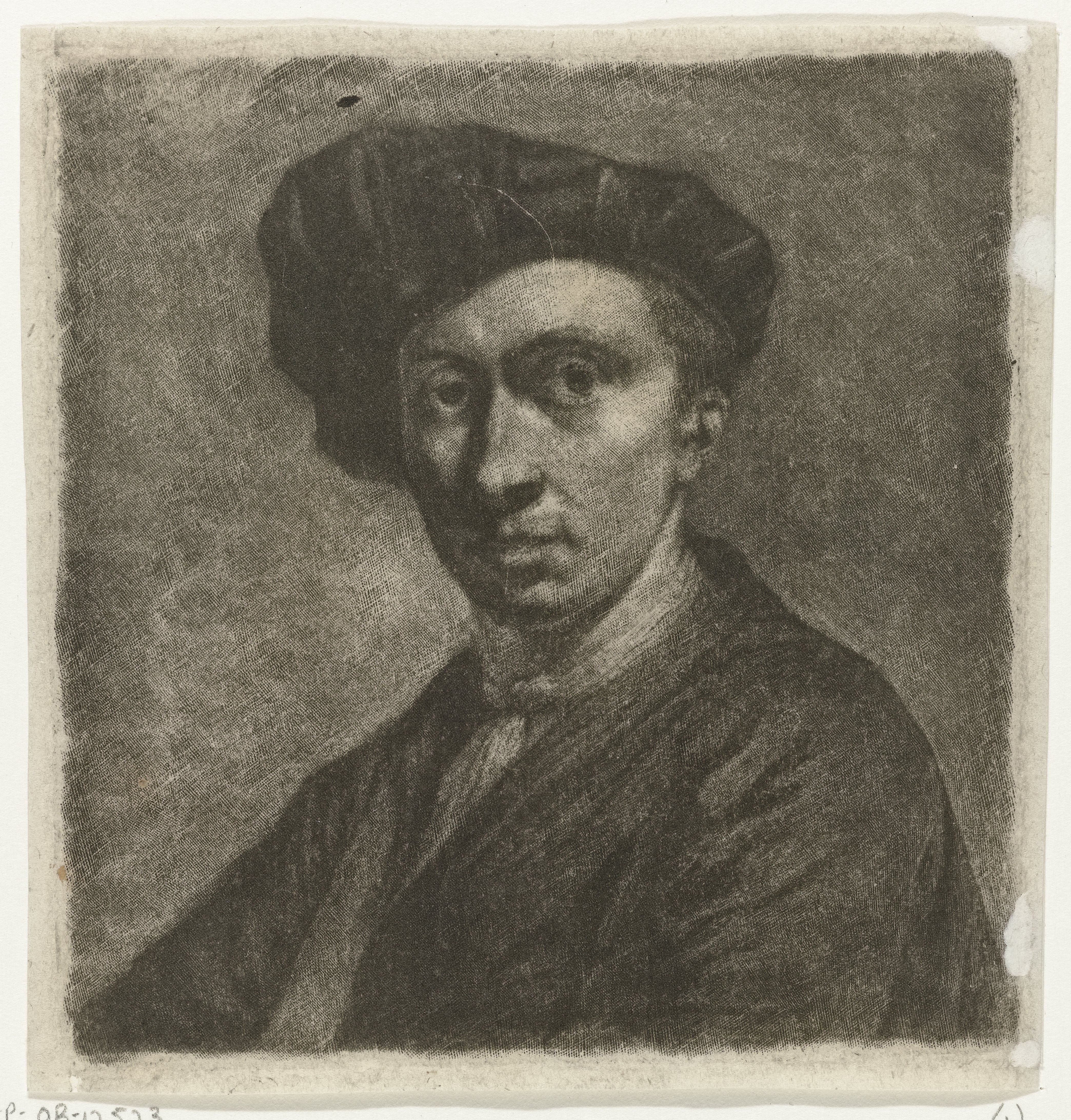 Buste van een jongeman met een baret