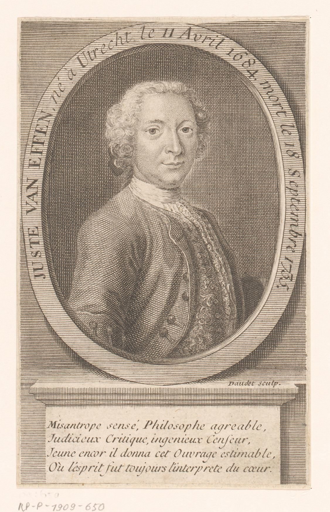 Portret van Justus van Effen
