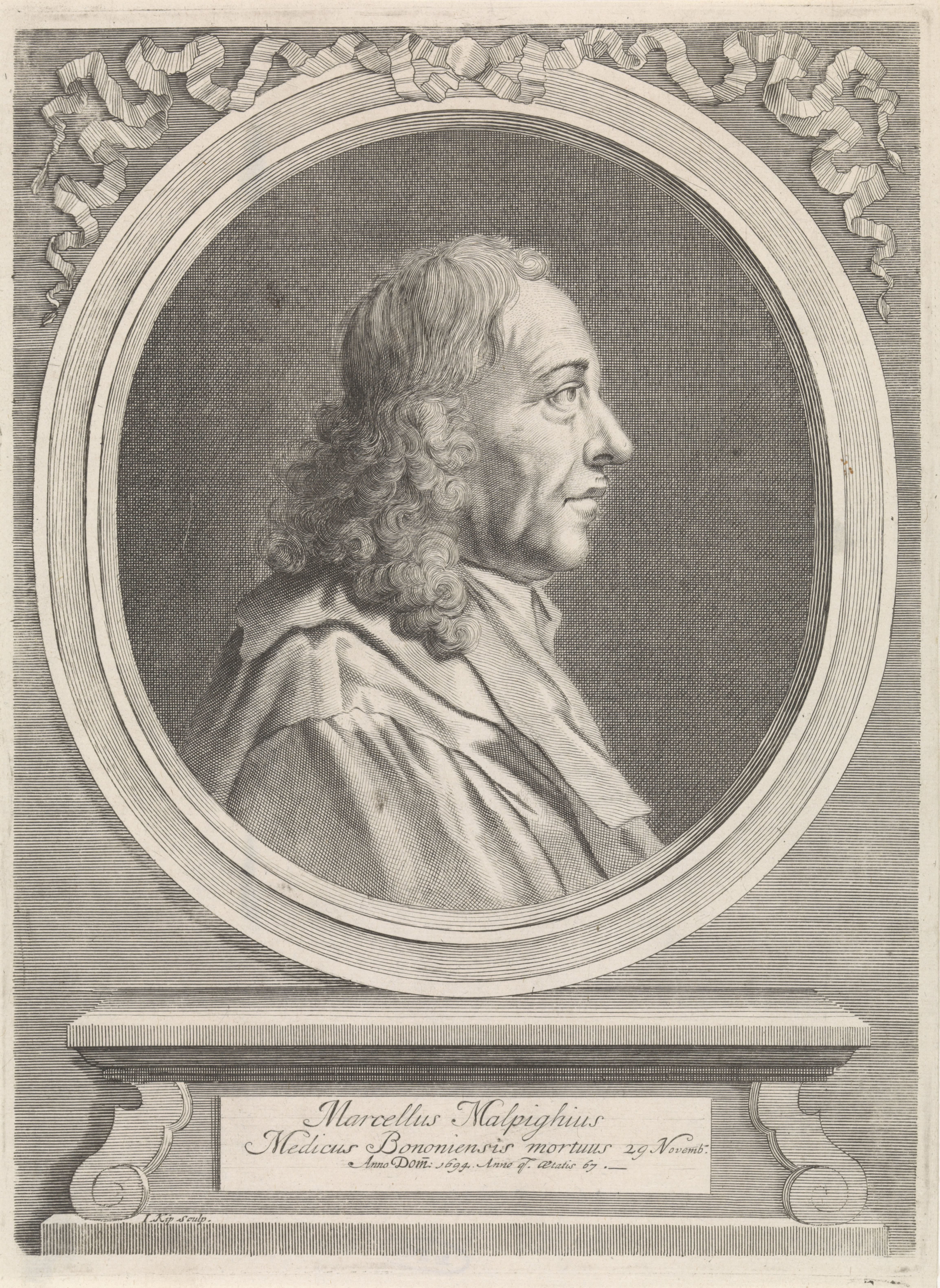 Portret van Marcello Malpighi