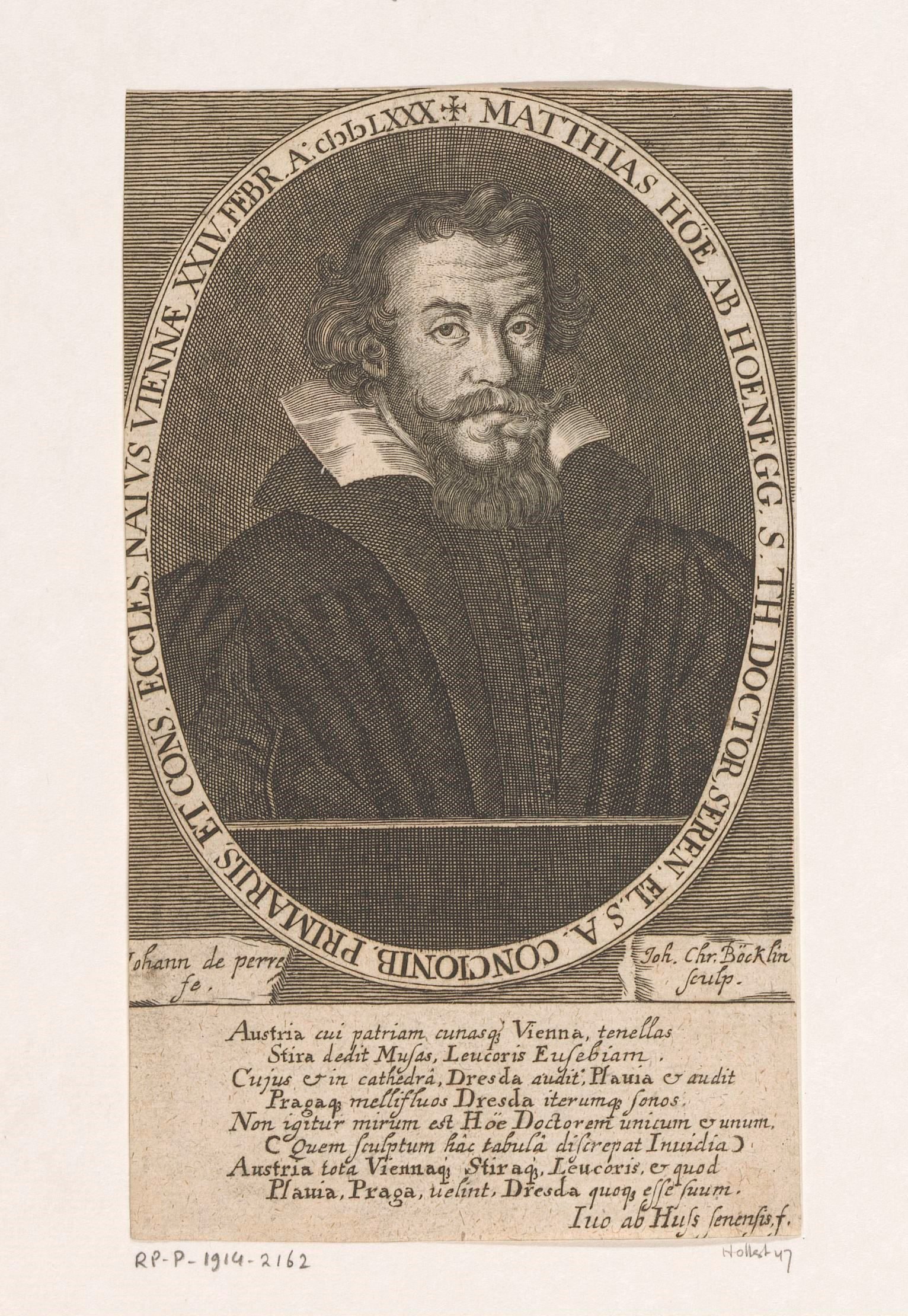 Portret van Matthias Hoë von Hoënegg