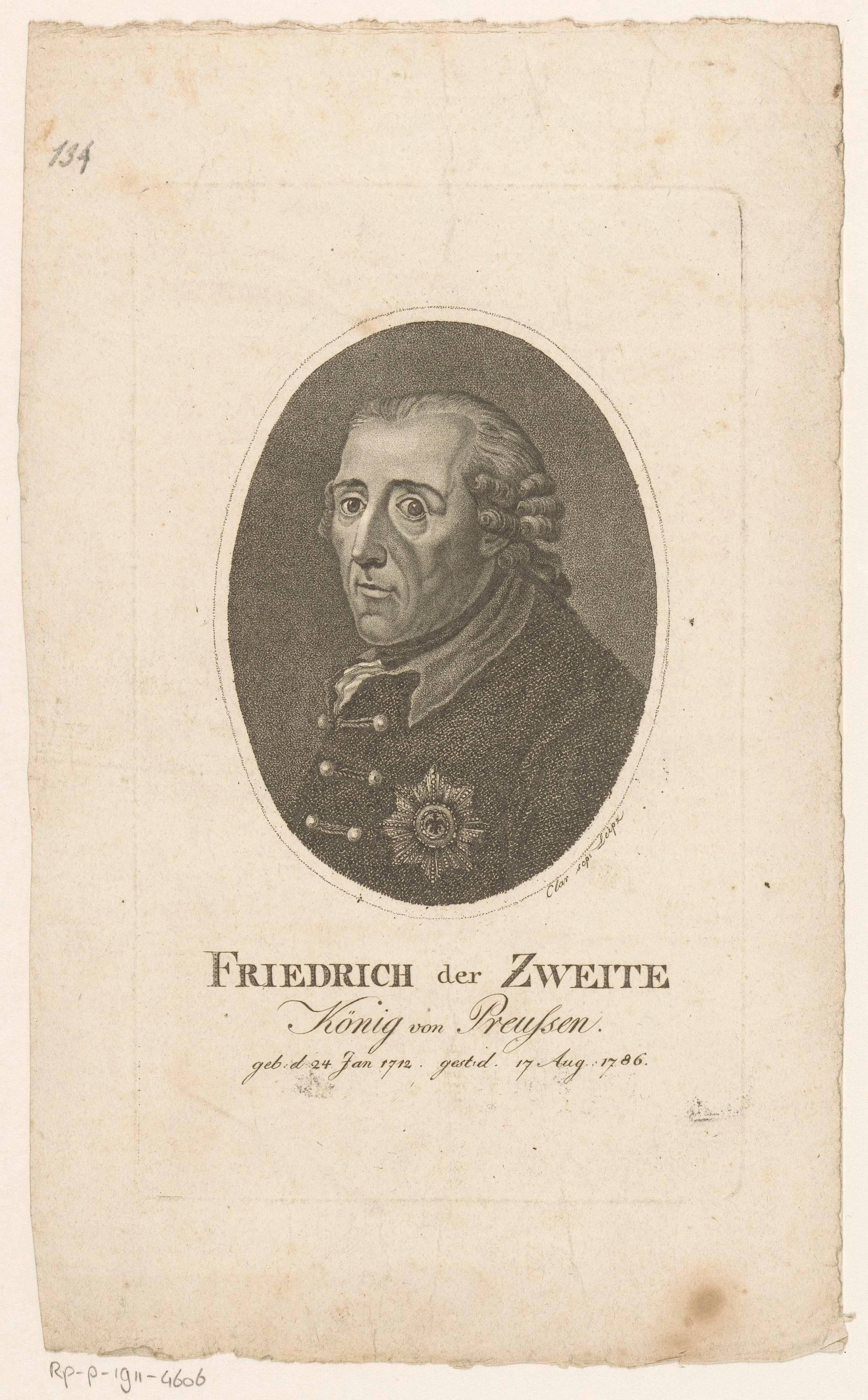 Portret van Frederik de Grote