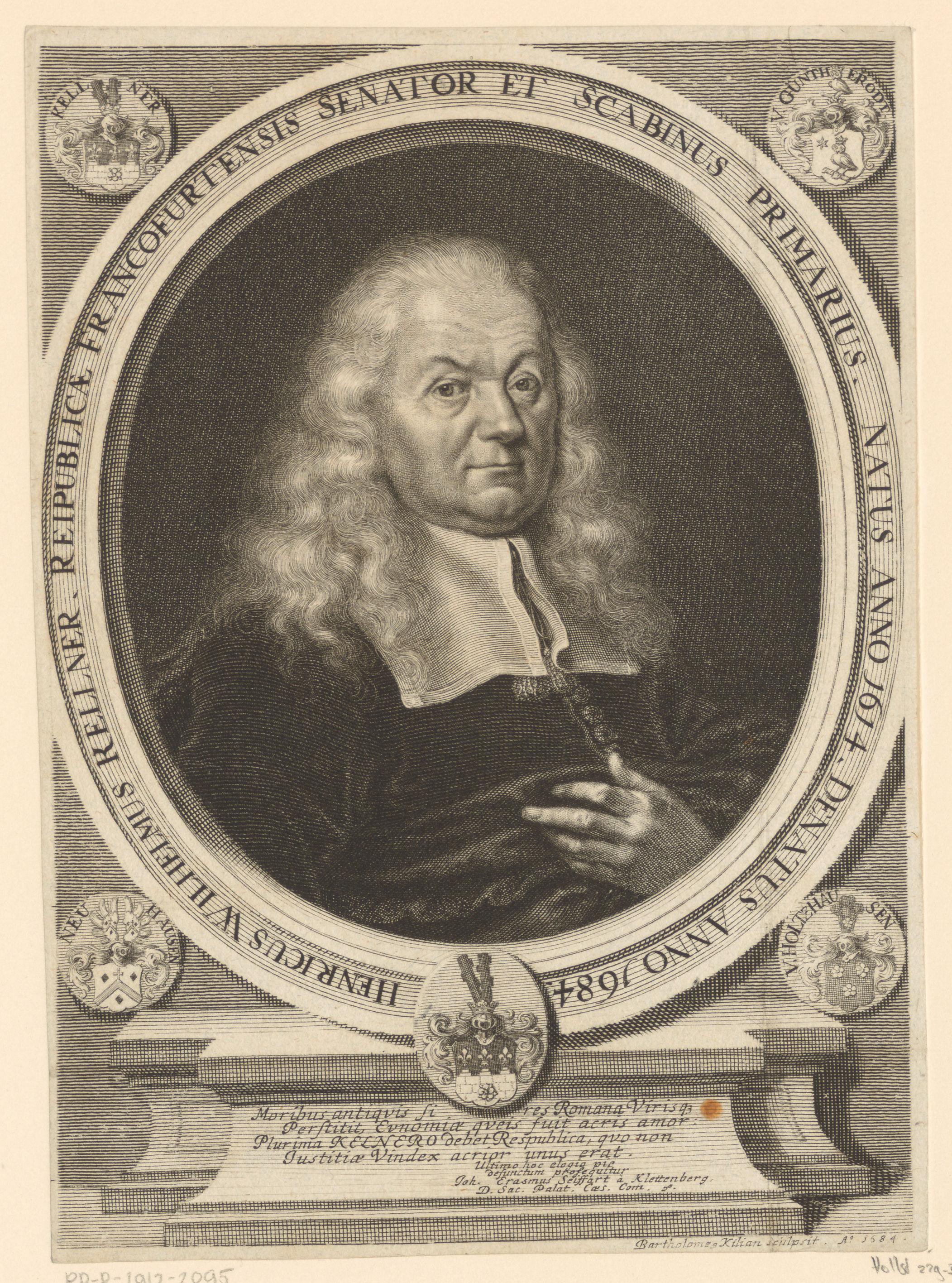 Portret van Heinrich Wilhelm Kellner