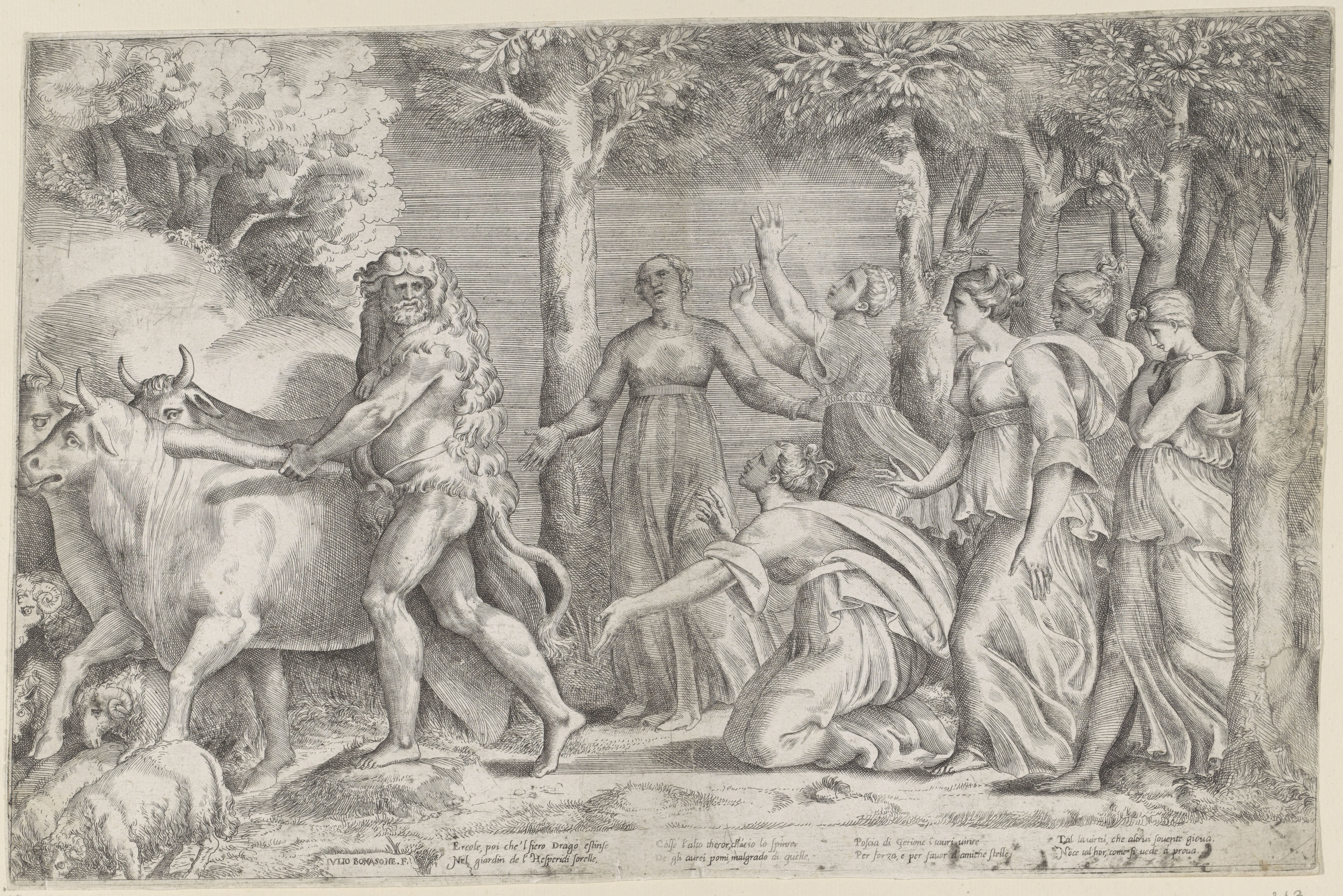 Hercules rooft de runderen van Geryon