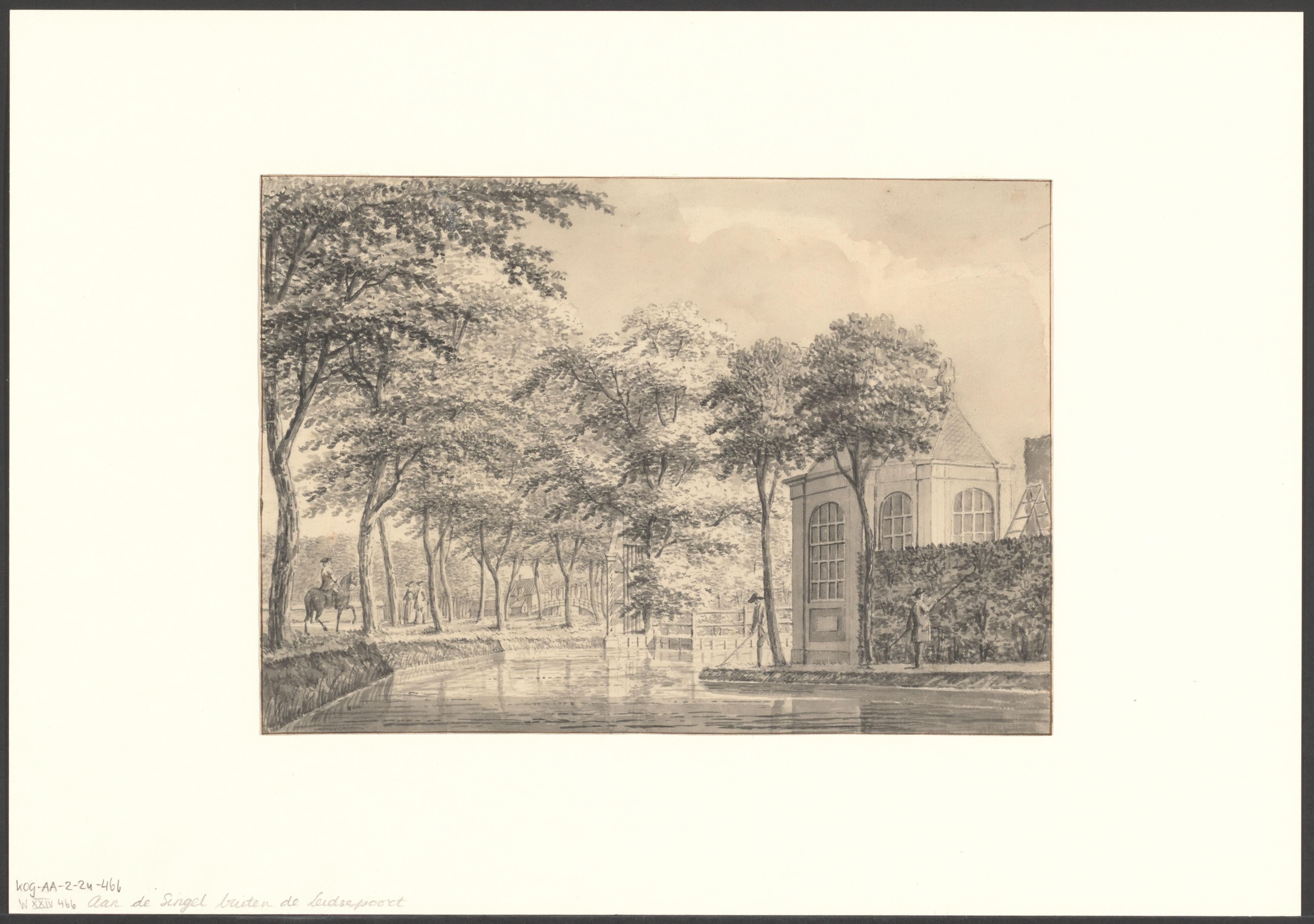 Gezicht op de Buitensingel bij de Leidsepoort