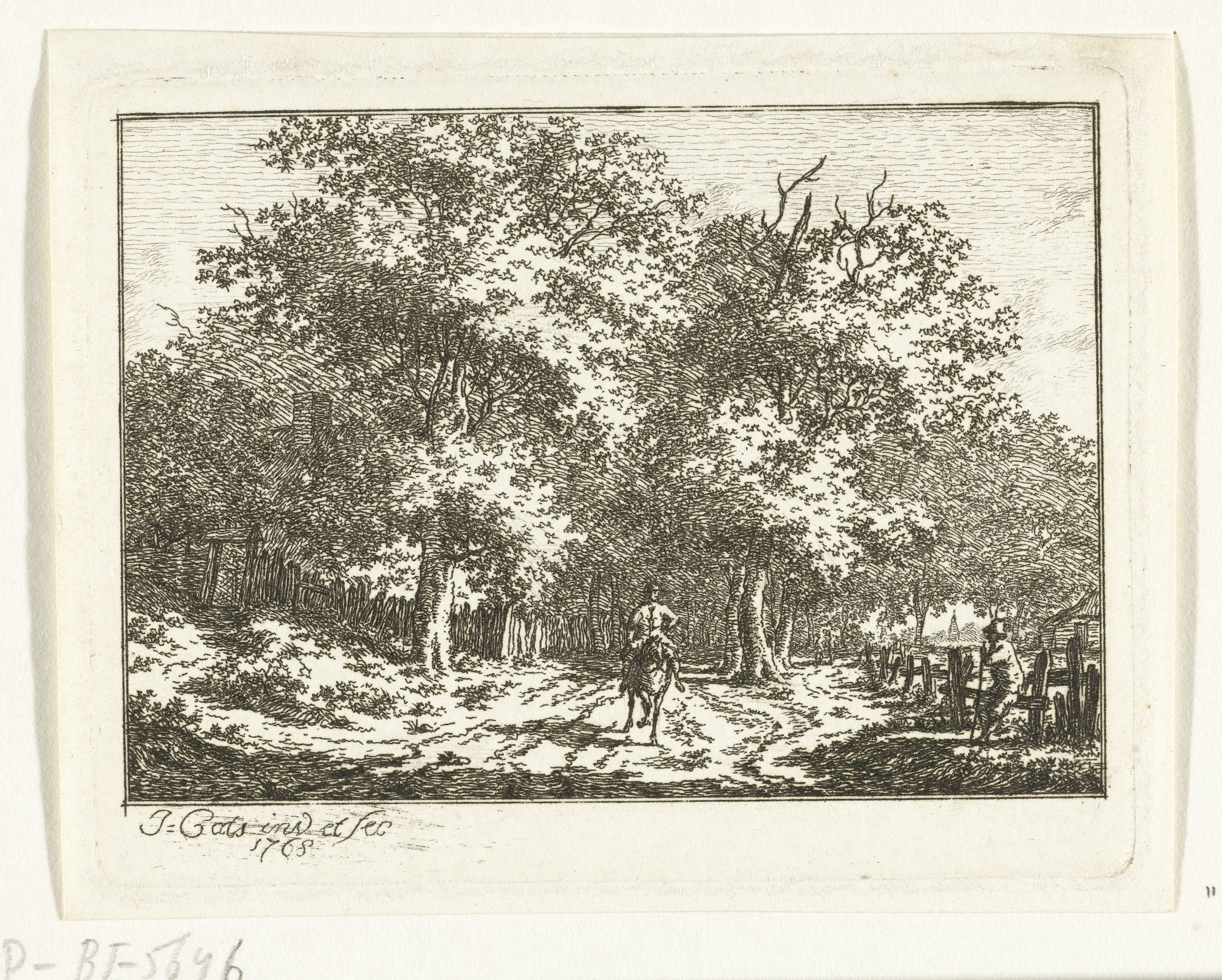 Landschap met ruiter