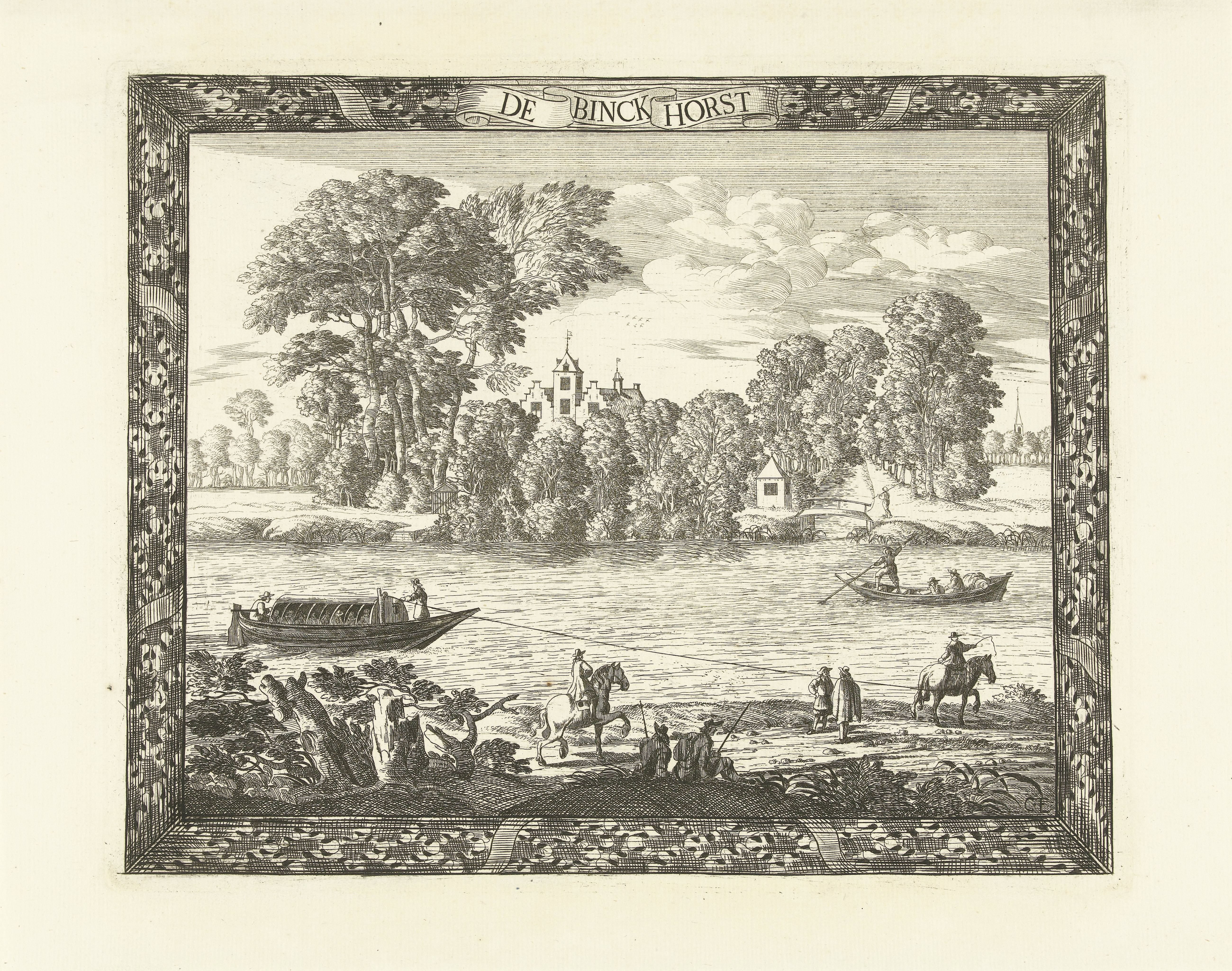 Gezicht op Kasteel de Binckhorst te Den Haag