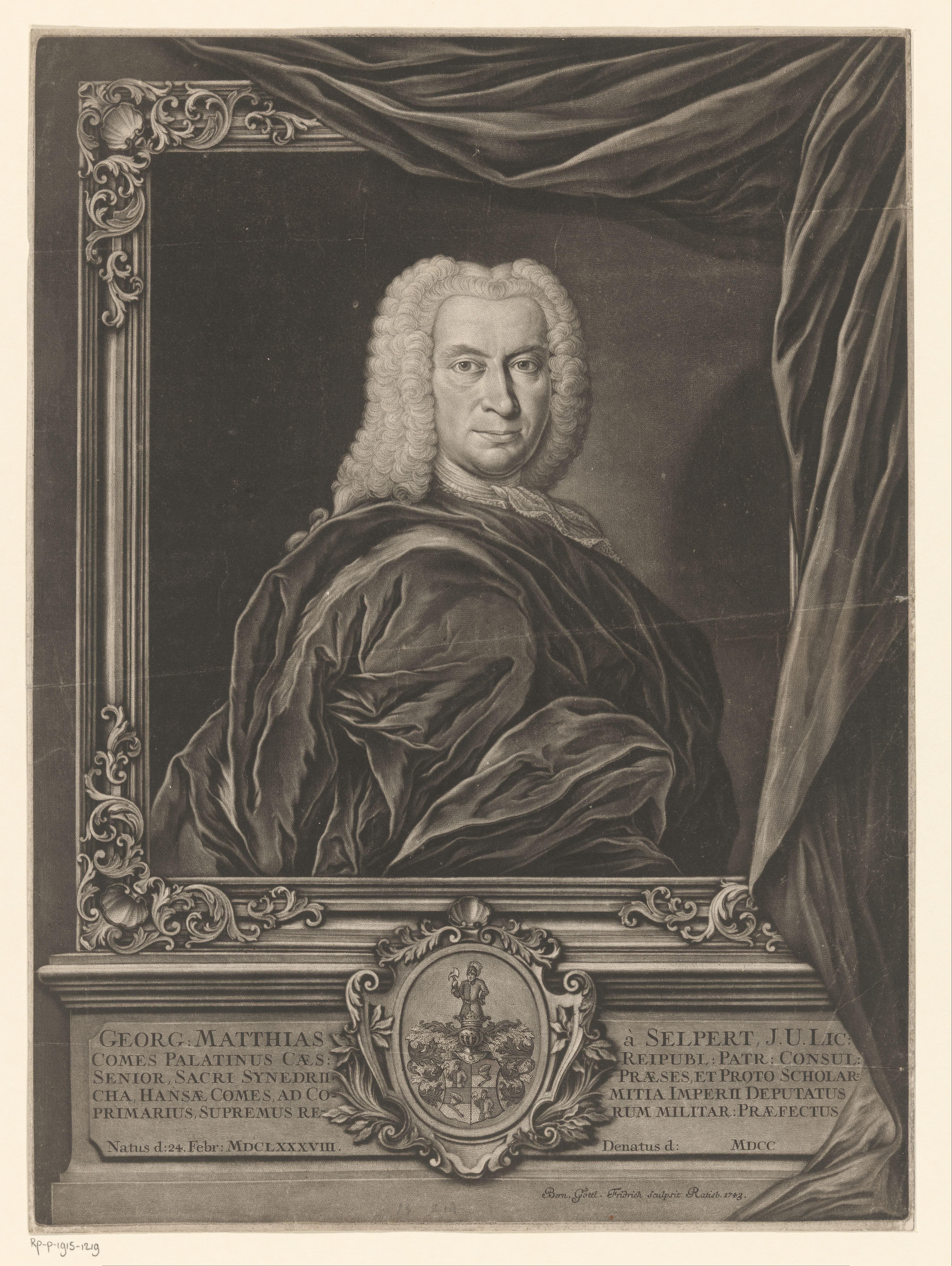Portret van Georg Matthias von Selpert
