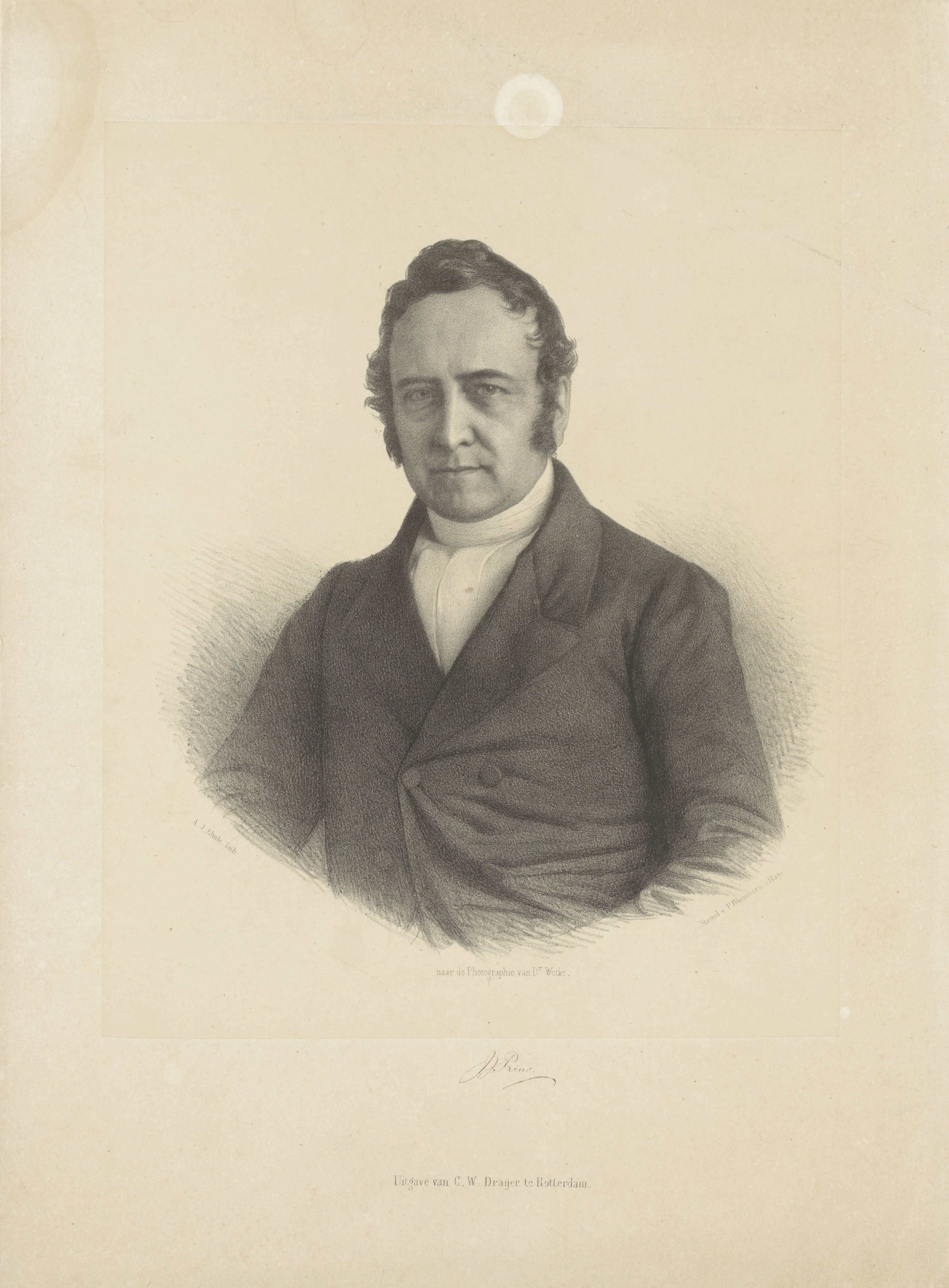 Portret van Johannes Jacobus Prins