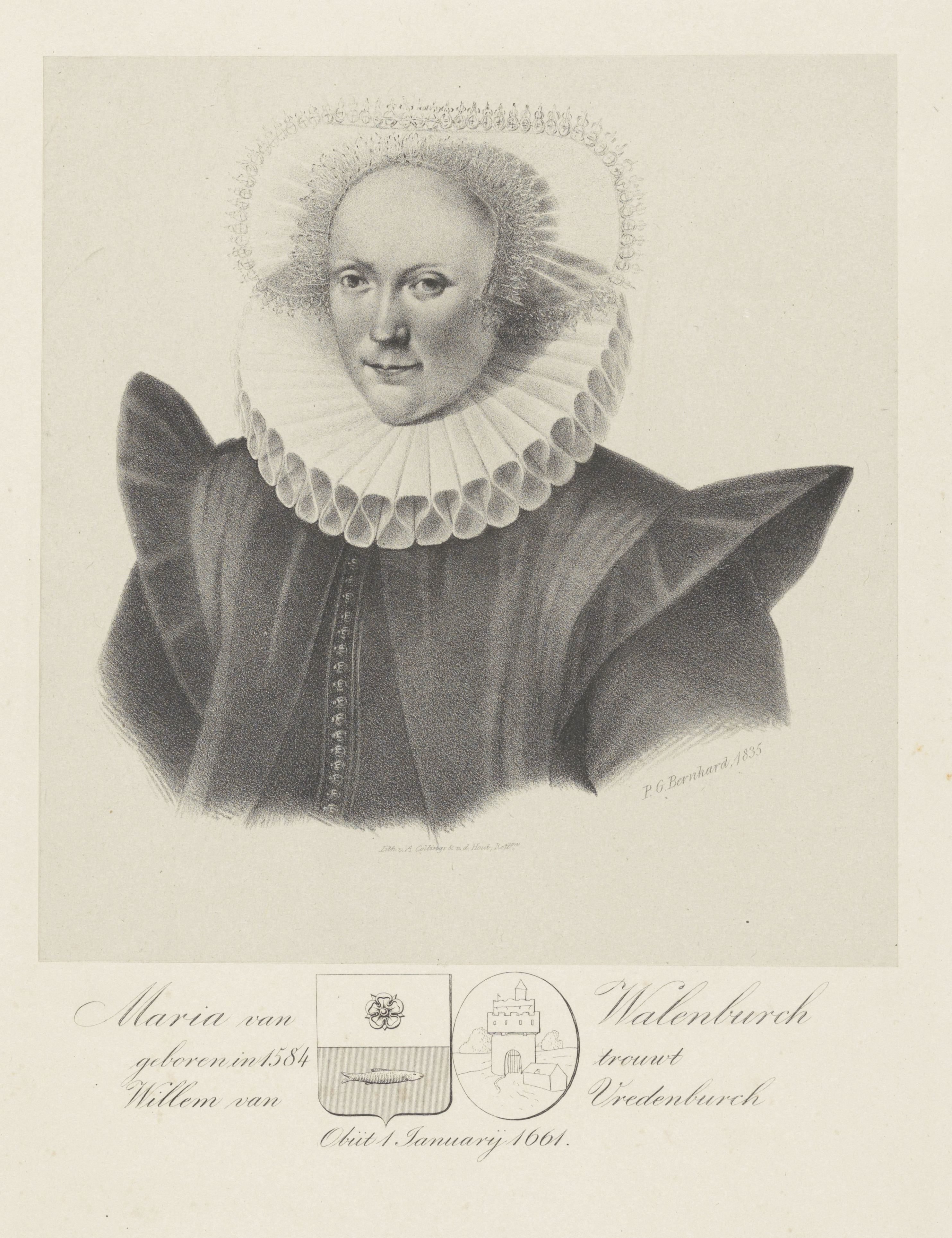 Portret van Maria van Walenburch