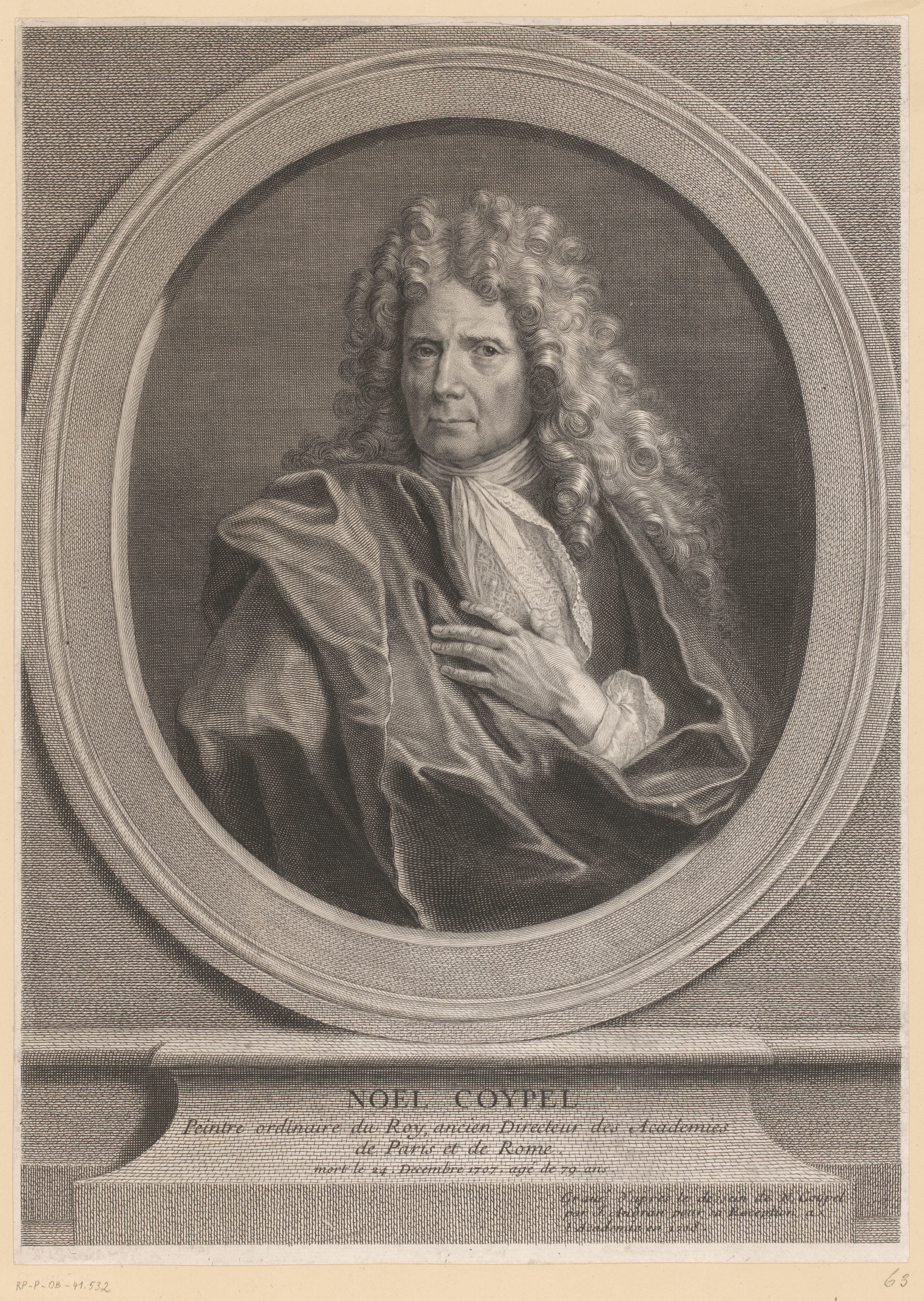 Portret van schilder Noël Coypel