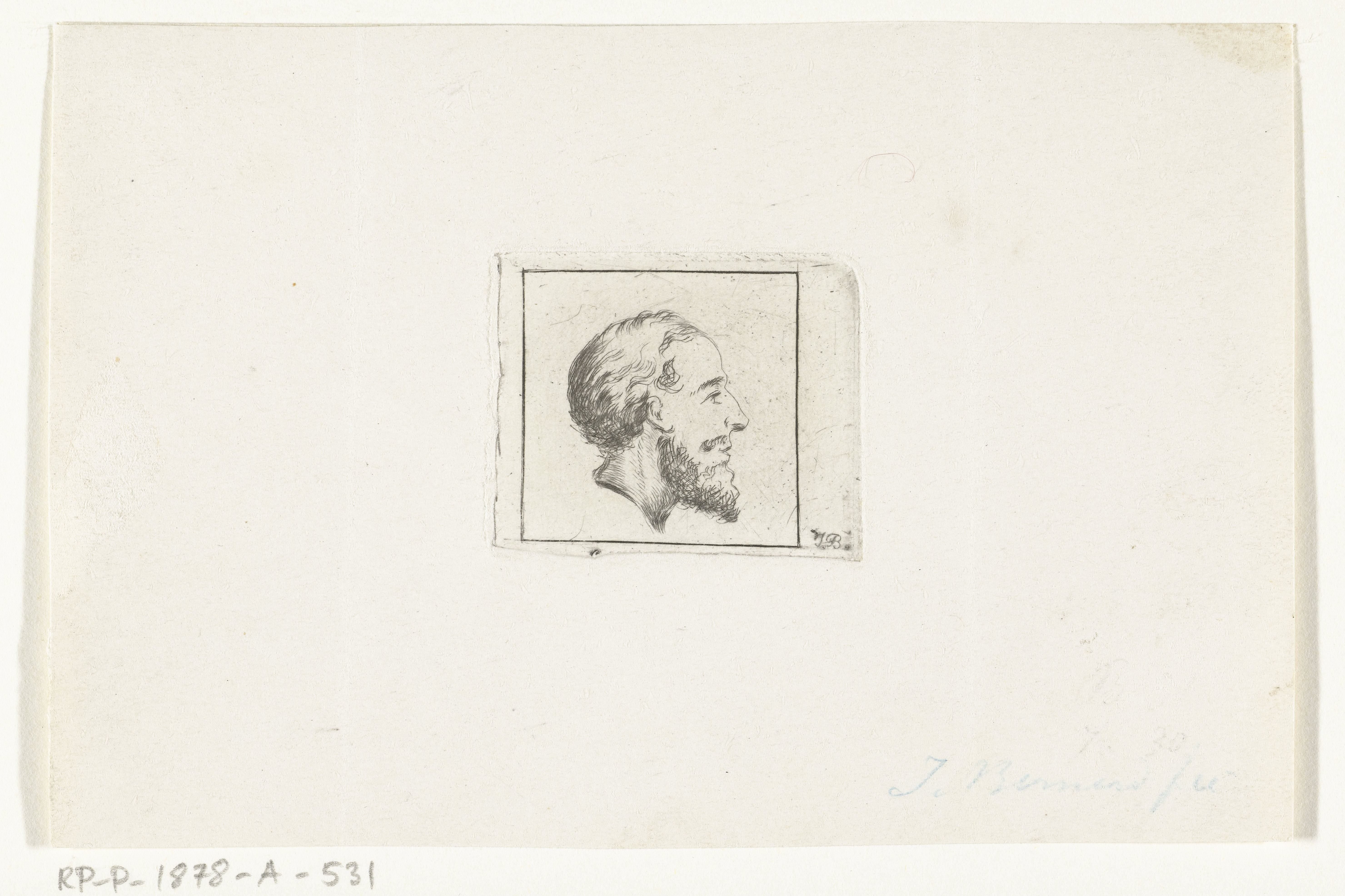 Portret van een man met baard en snor