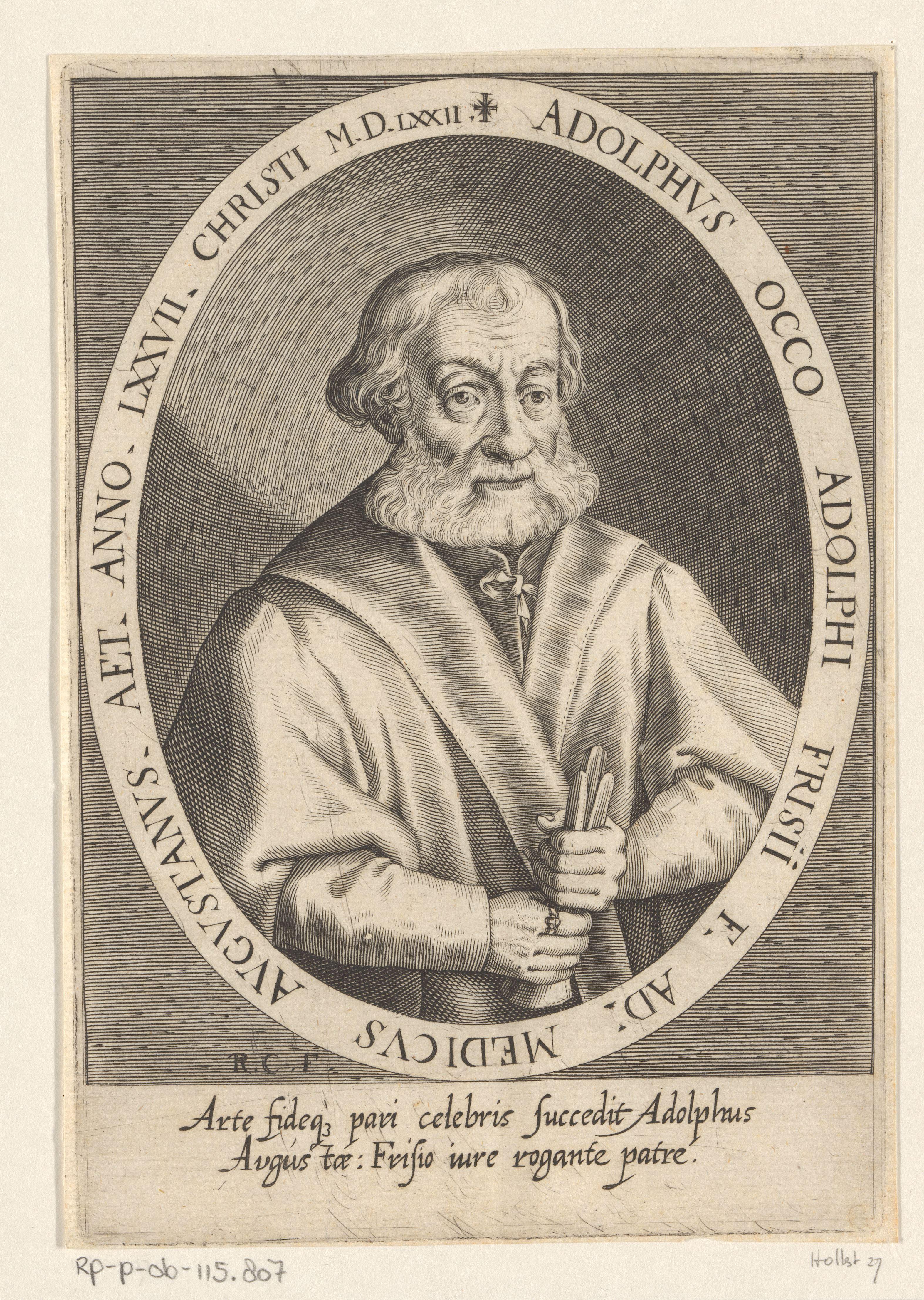 Portret van Adolph Occo op 77-jarige leeftijd