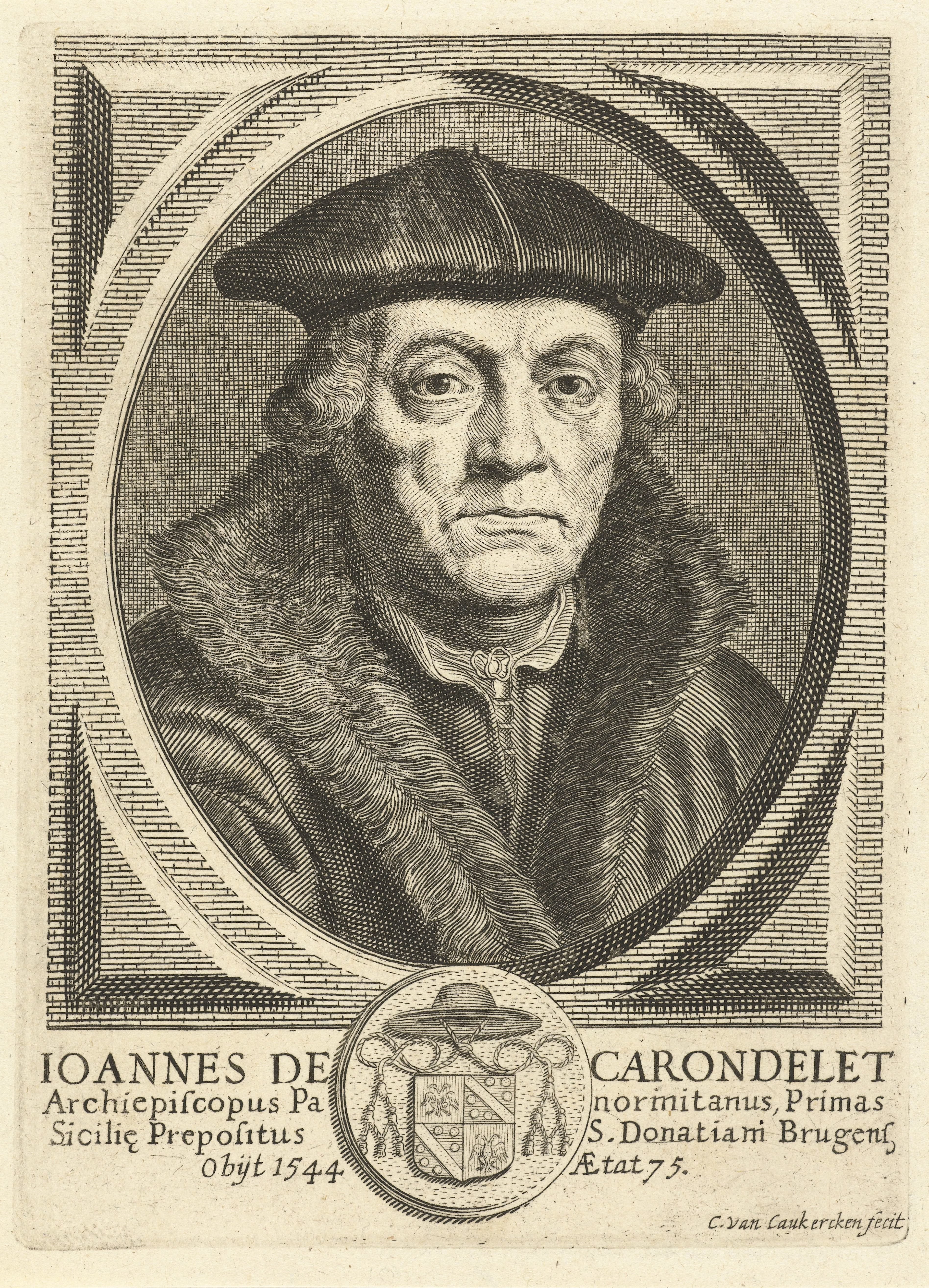 Portret van Johannes de Carondelet aartsbisschop van Palermo