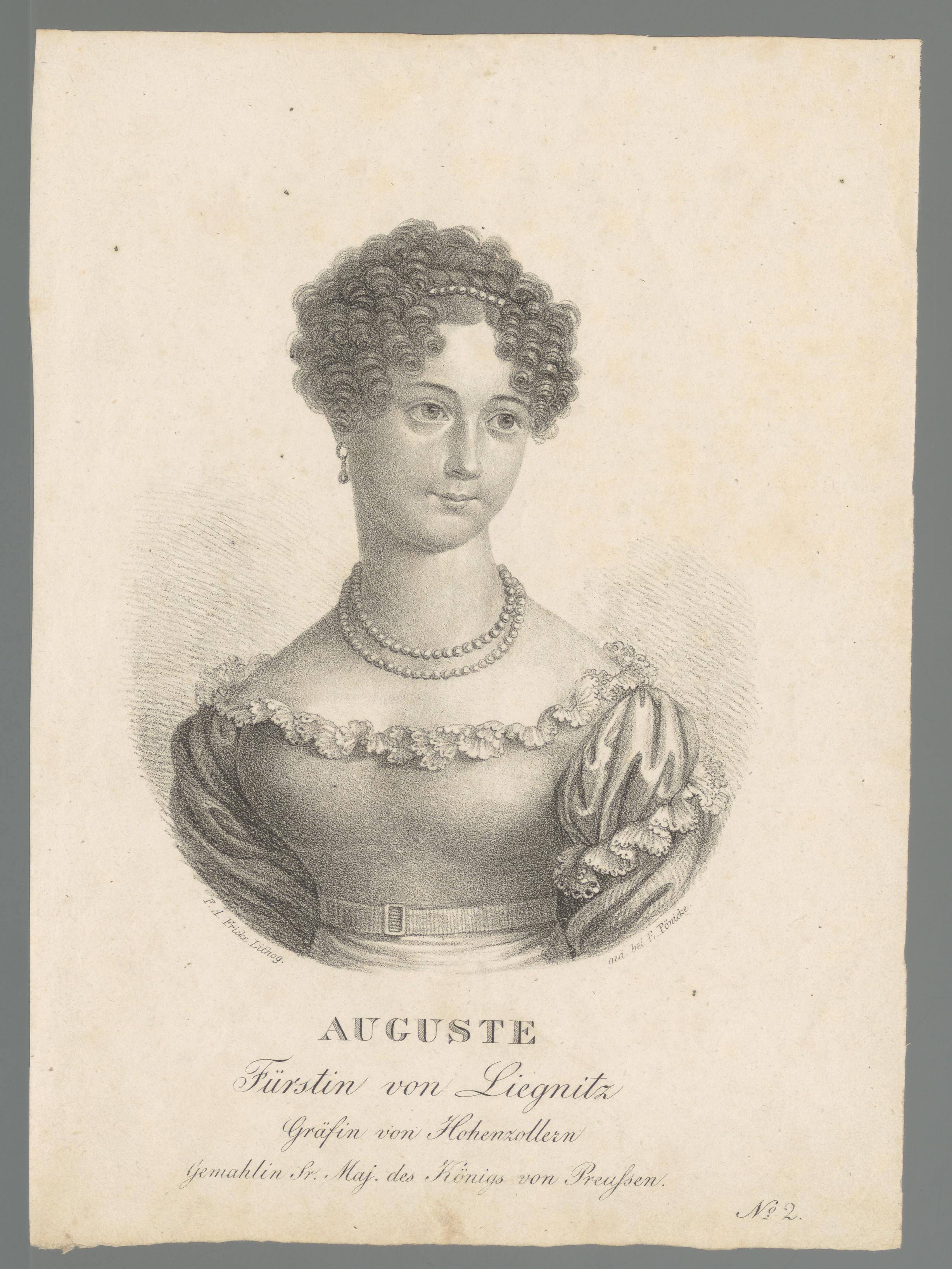 Portret van Auguste Fürstin von Liegnitz