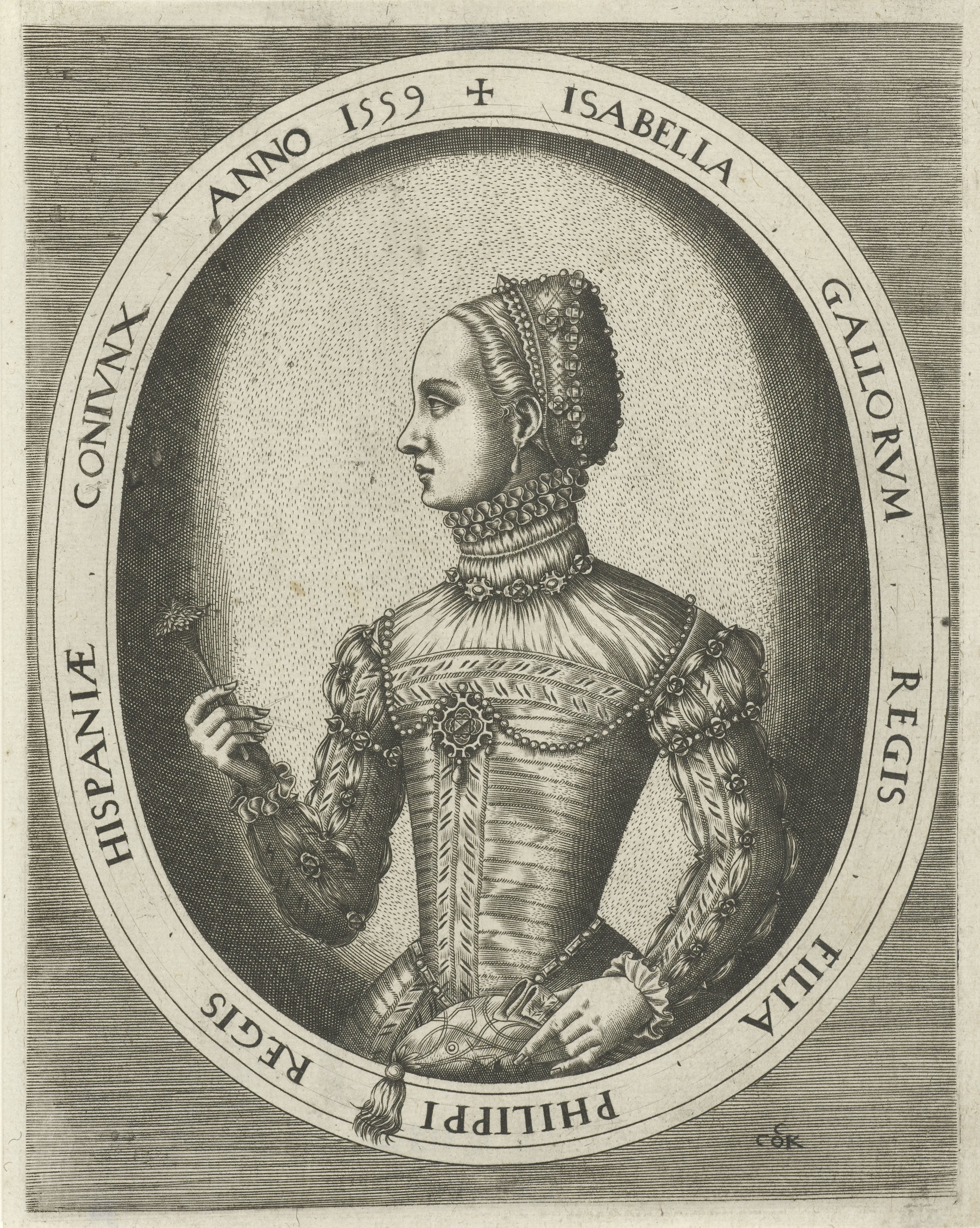 Portret van Elisabeth van Valois