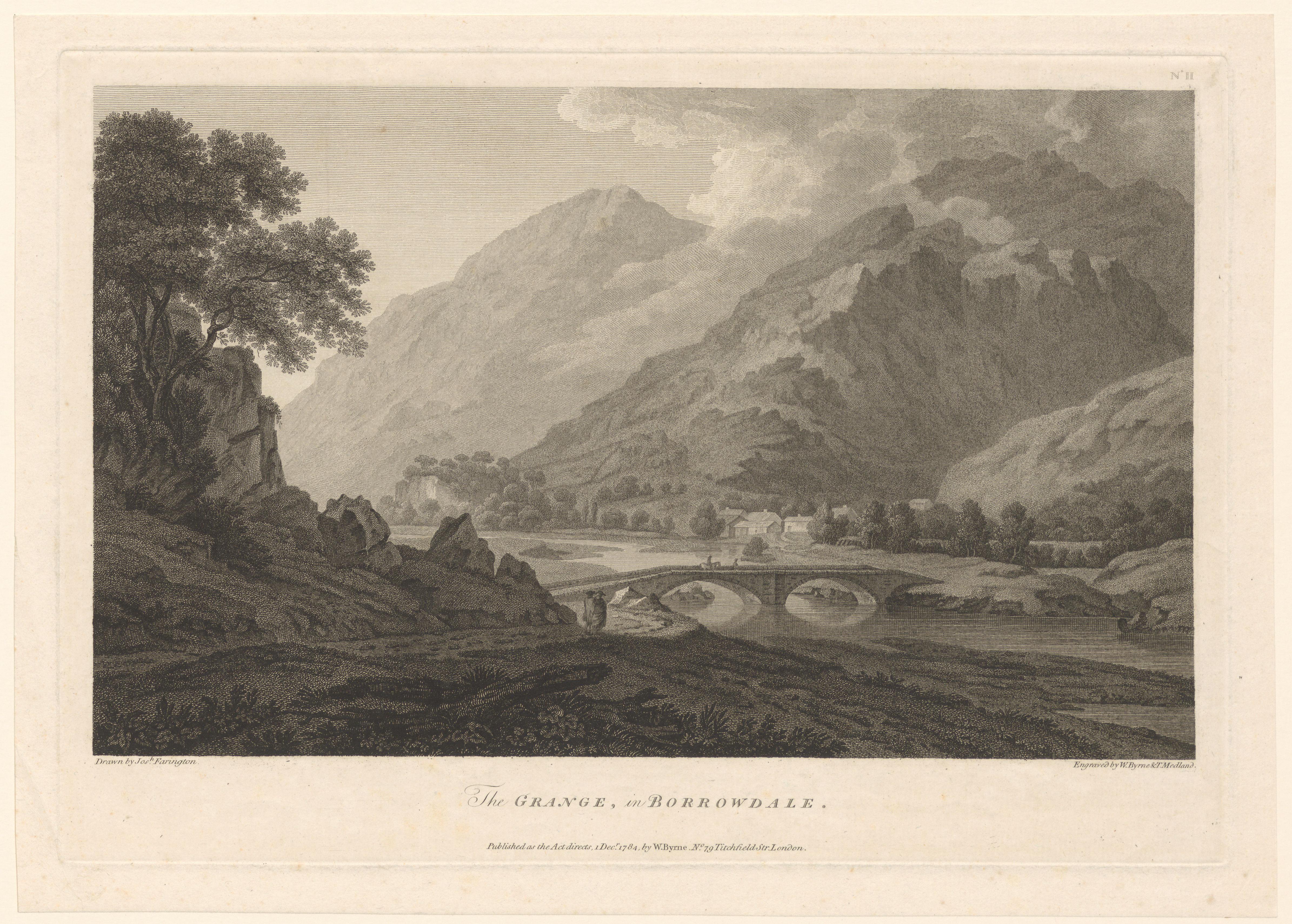 Gezicht op Grange in Borrowdale