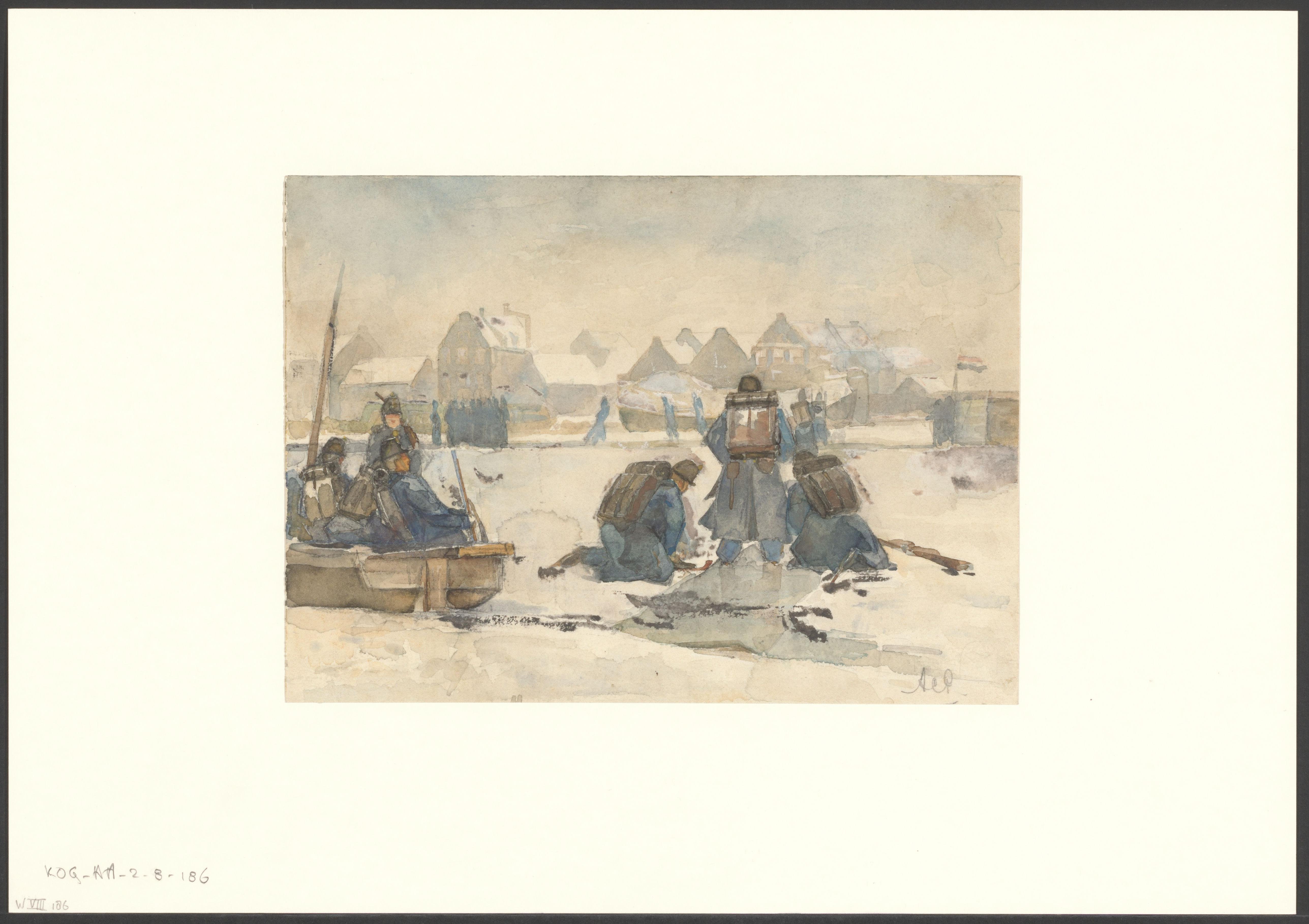 Oefening van het 7e regiment bij de Buiten-Amstel
