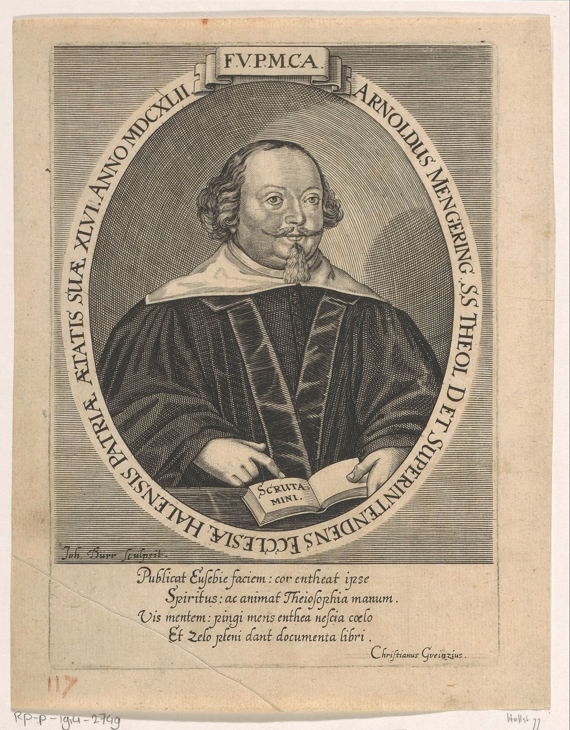 Portret van Arnold Mengering op 46-jarige leeftijd