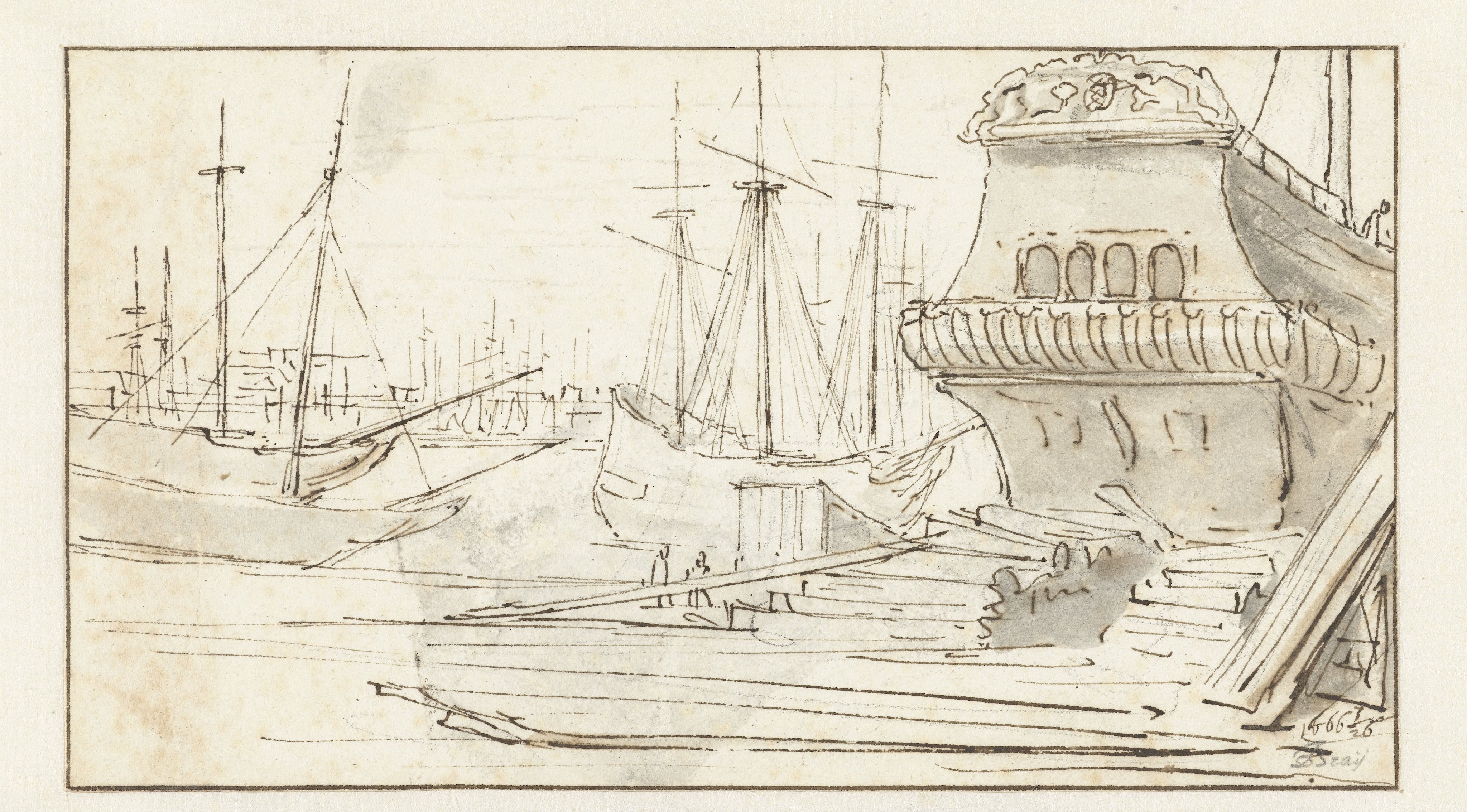 View of a Shipyard in Amsterdam