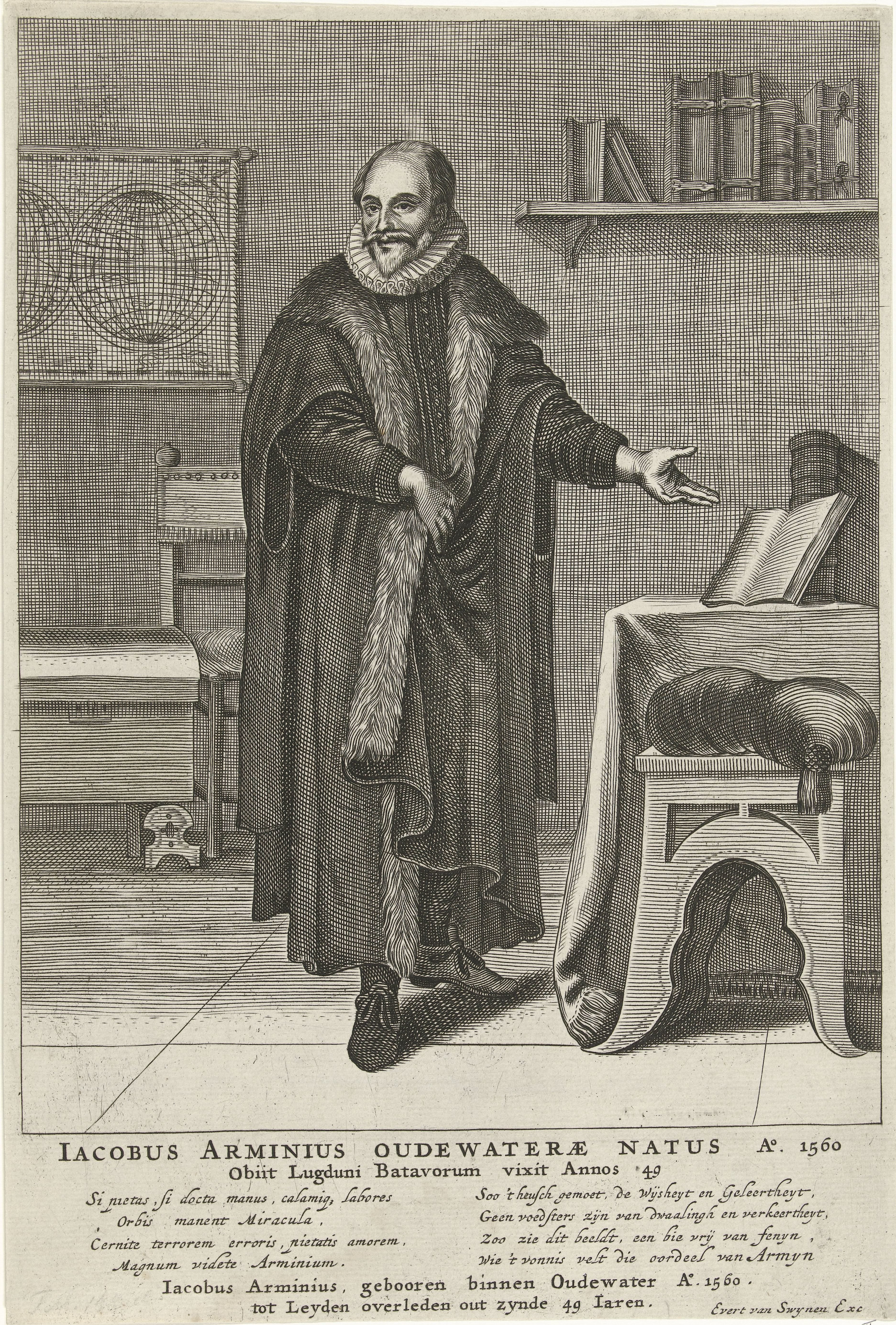 Portret van Jacobus Arminius