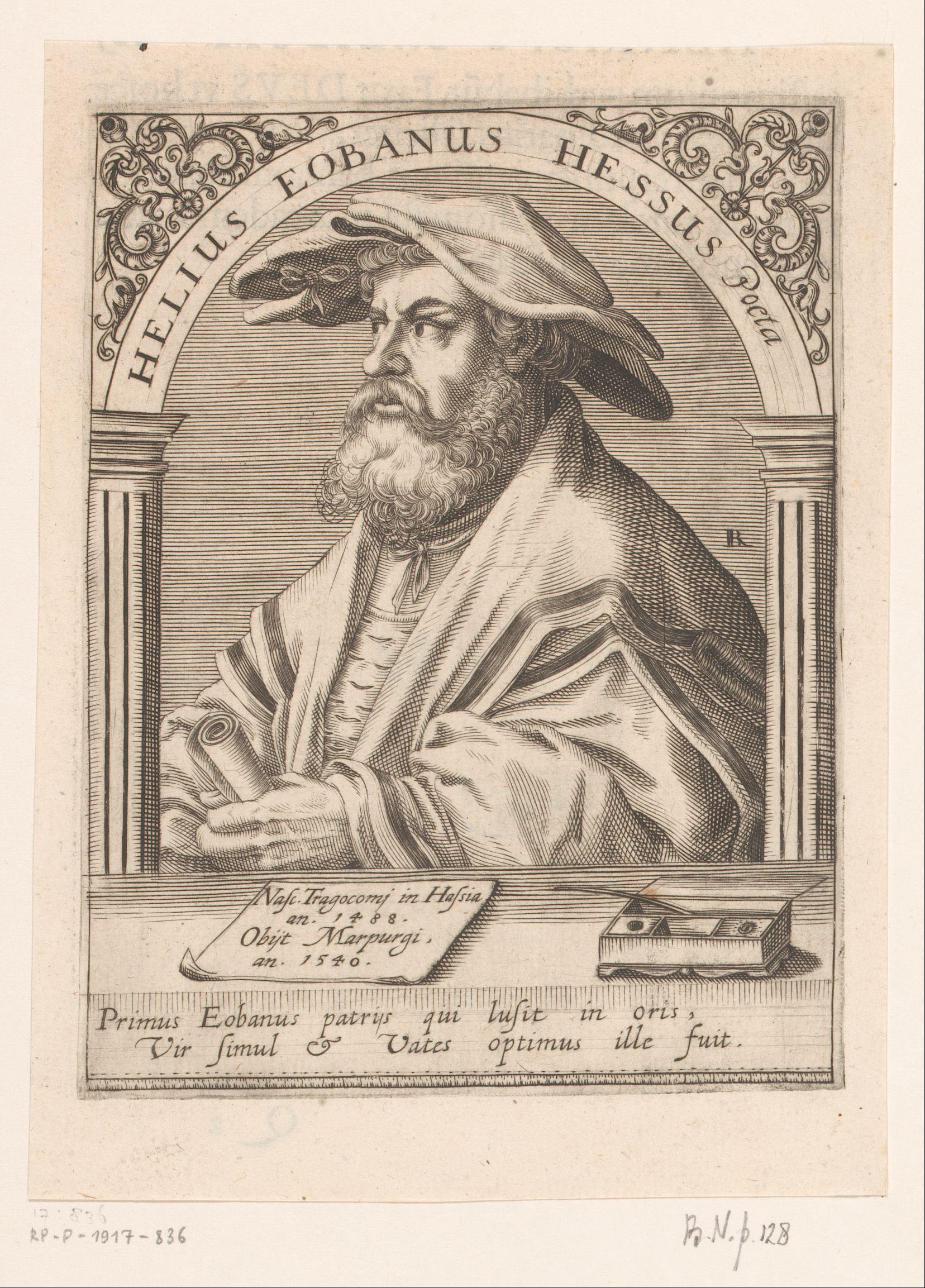 Portret van Helius Eobanus Hessus