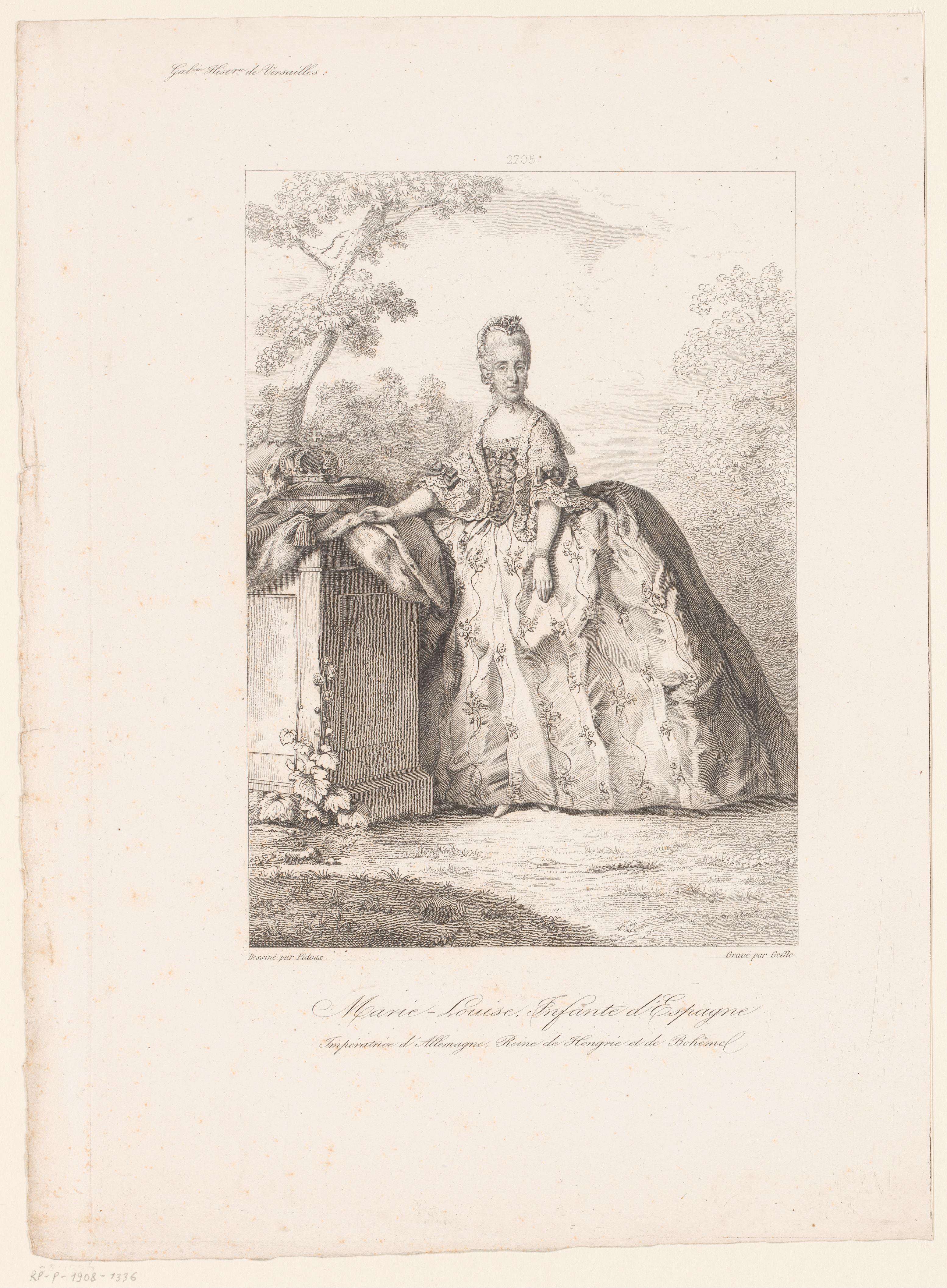 Portret van Marie Louise van Bourbon