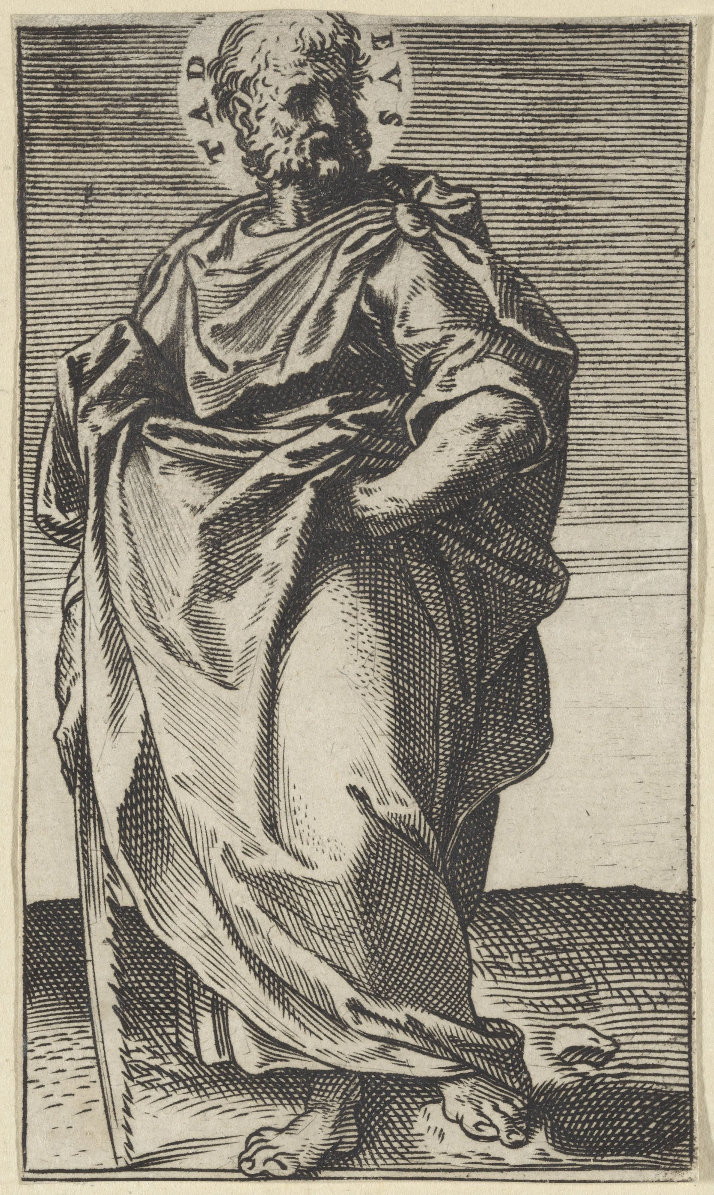Apostel Judas Taddeüs met een zaag