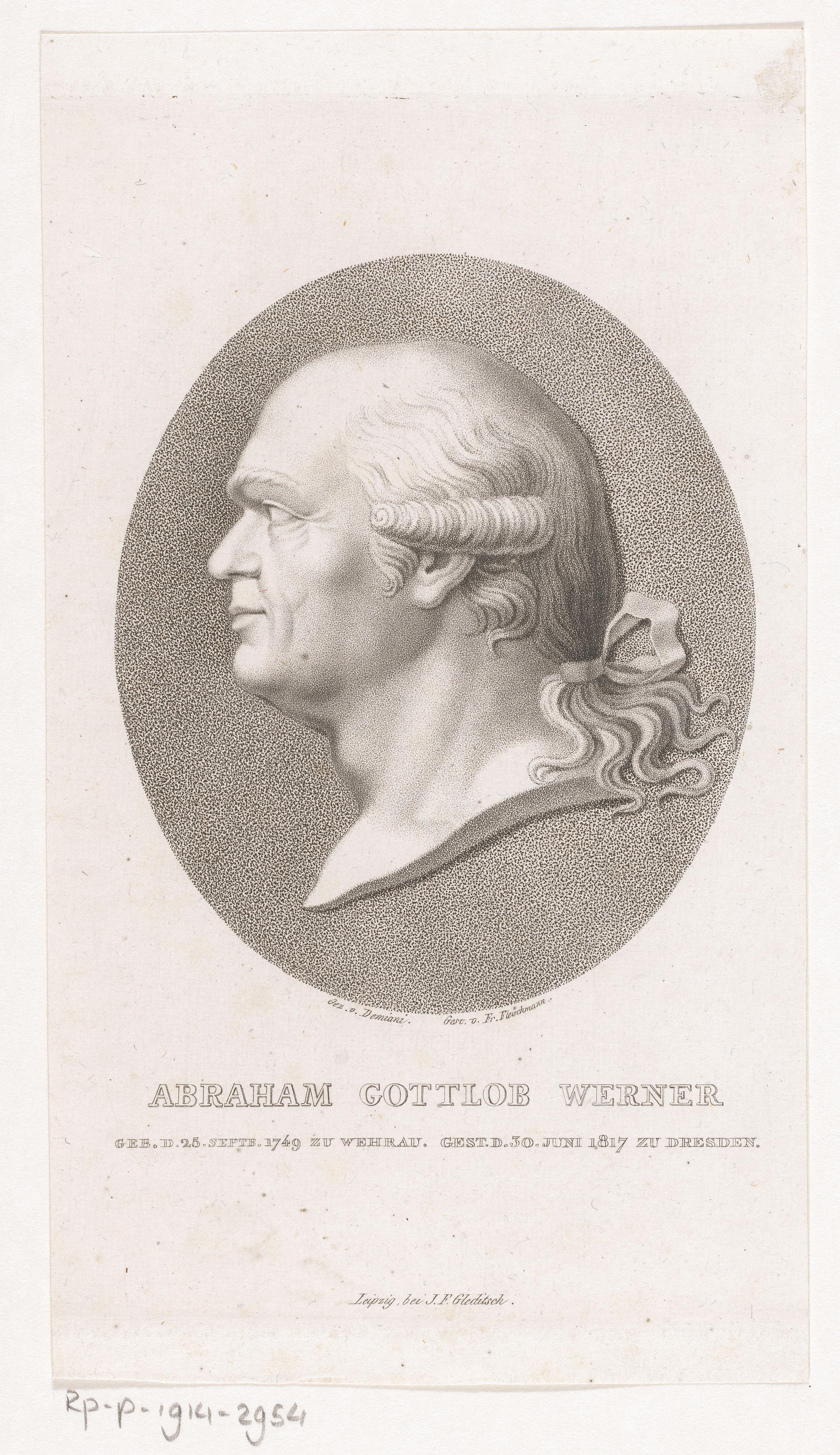 Portret van Abraham Gottlob Werner