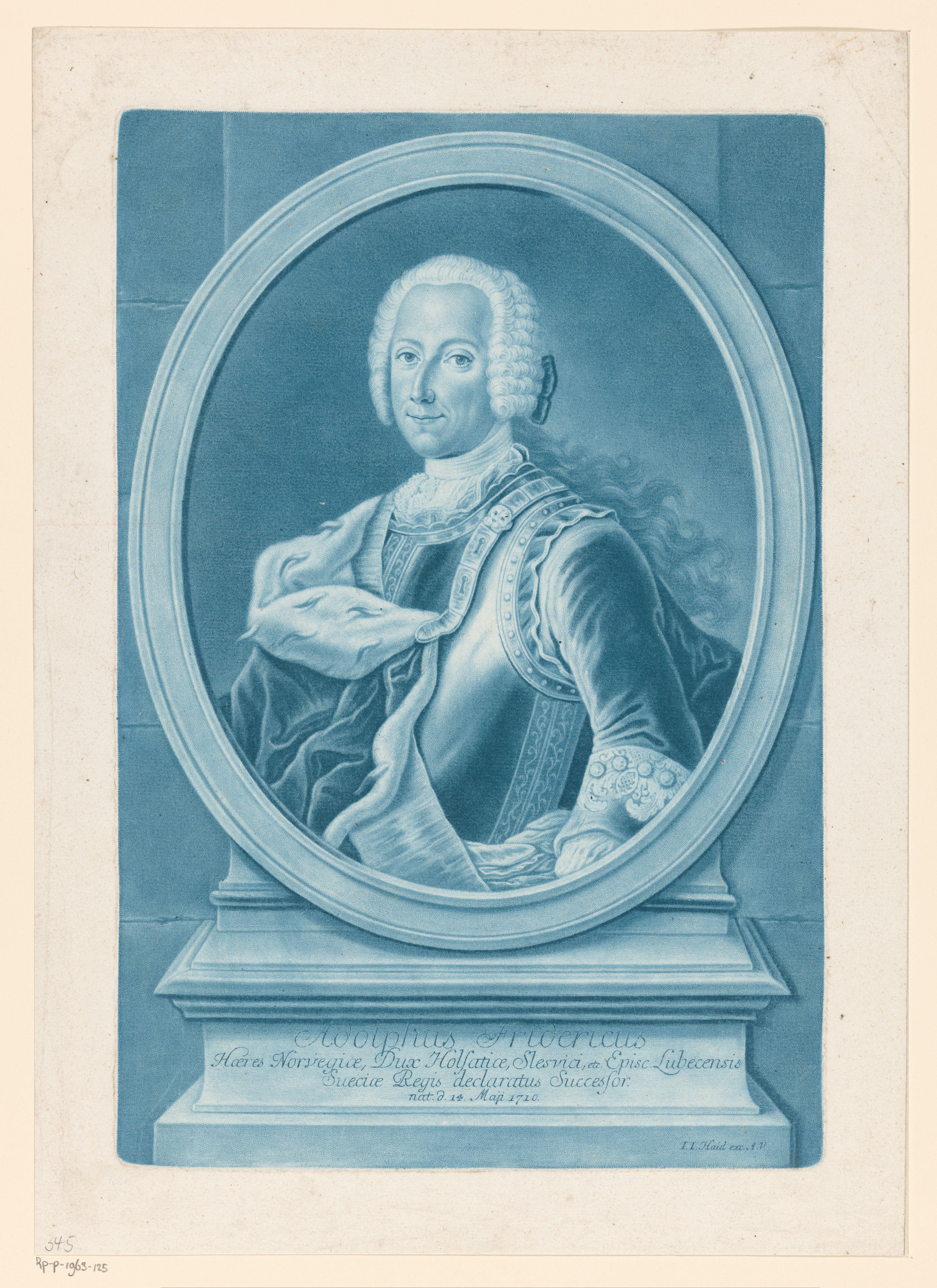 Portret van Adolf Frederik, koning van Zweden
