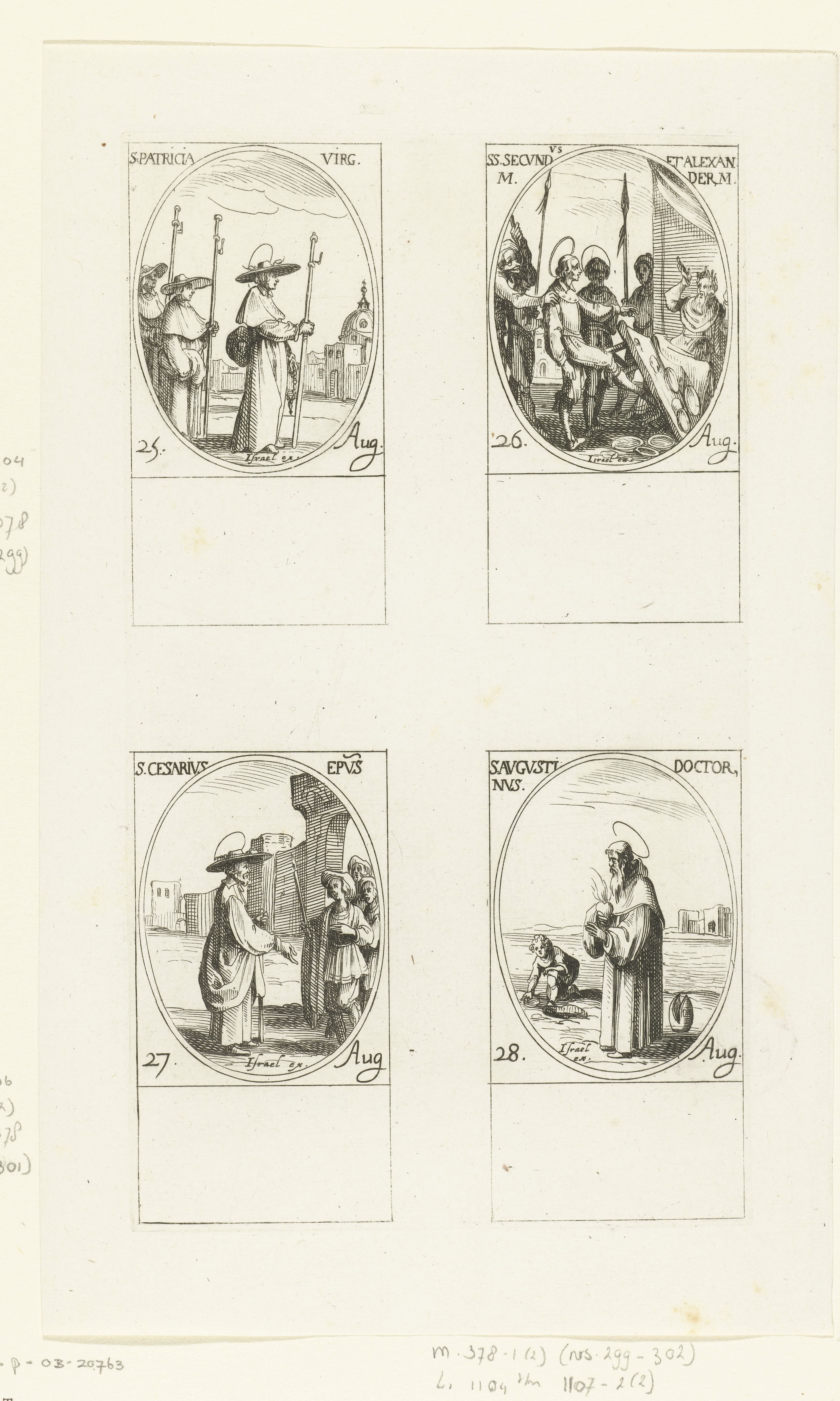 Heilige Patricia van Napels, Heilige Secundus en Heilige Alexander van Bergamo, Heilige Caesarius van Arles, Heilige Augustinus van Hippo (25-28 augustus)