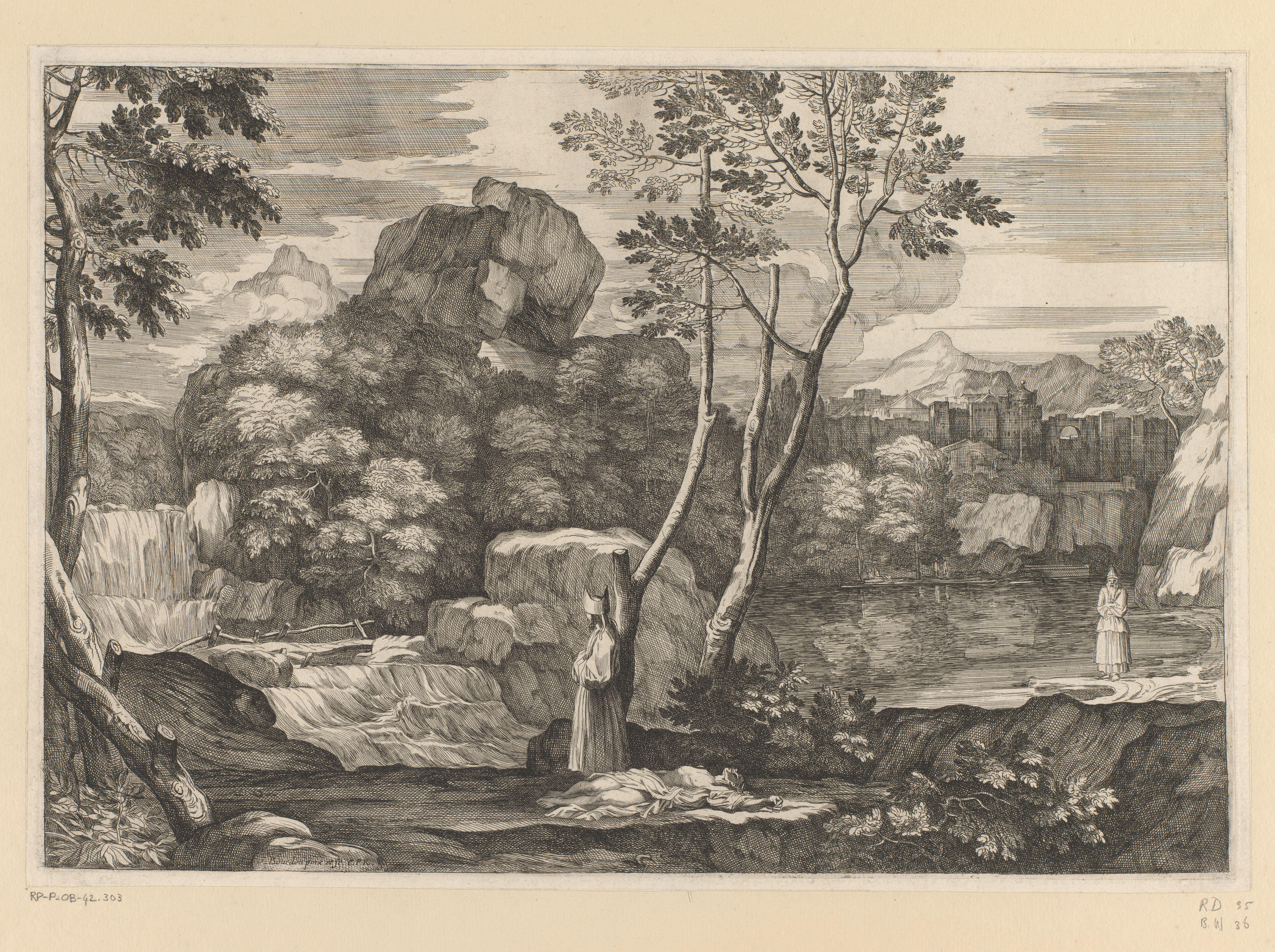 Landschap met de parabel van de Barmhartige Samaritaan