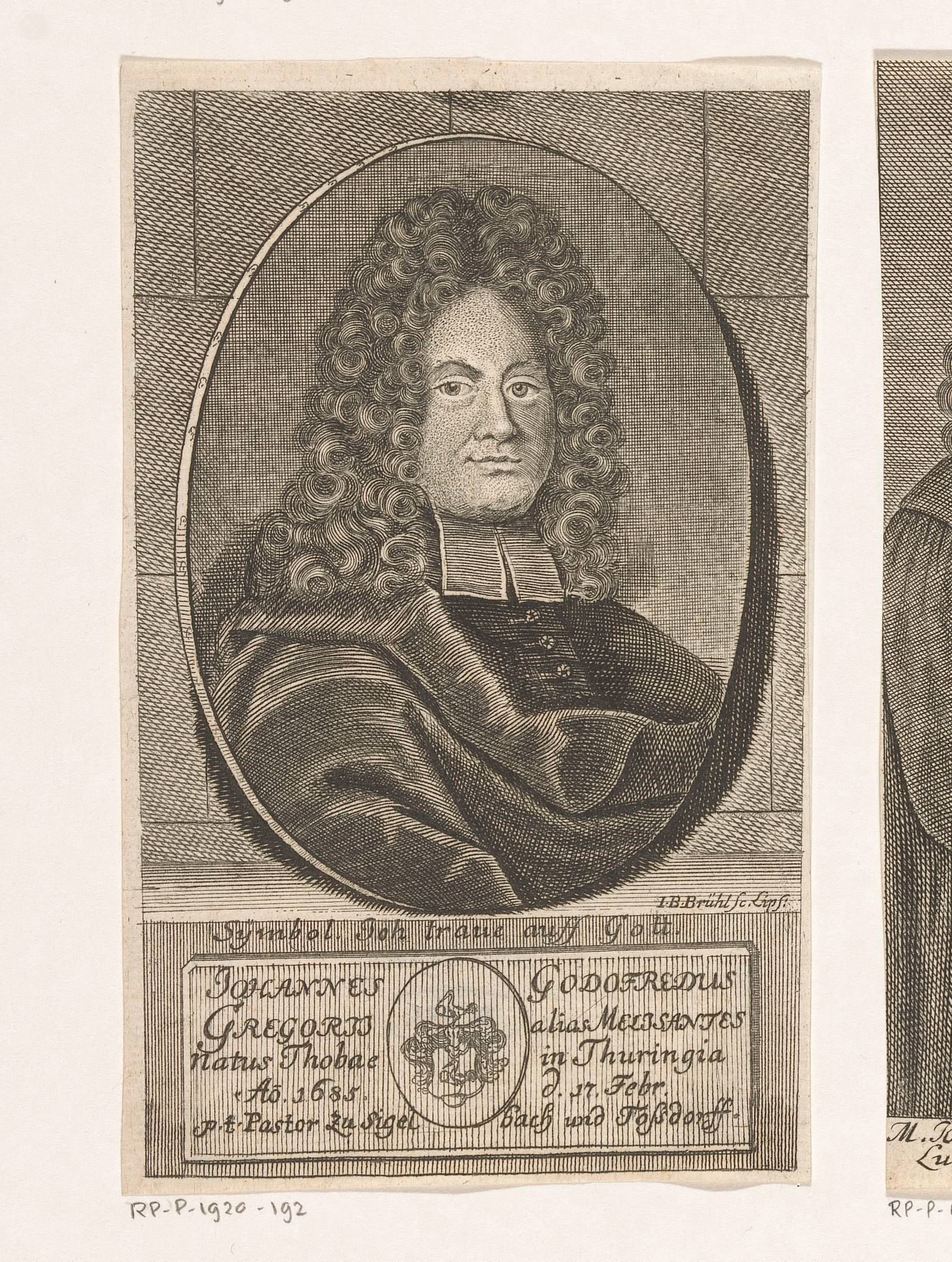 Portret van Johann Gottfried