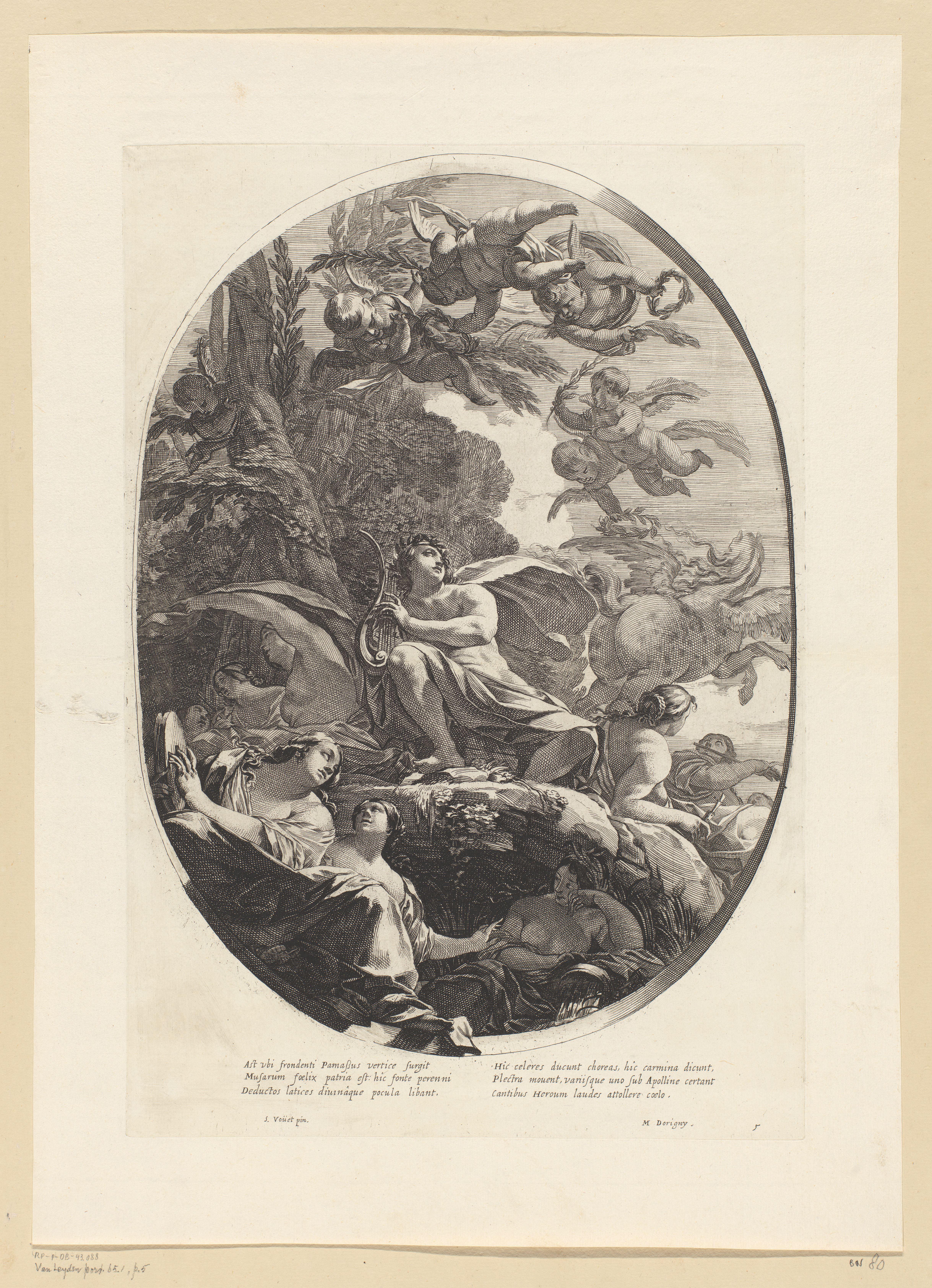Apollo met lier op de Parnassus