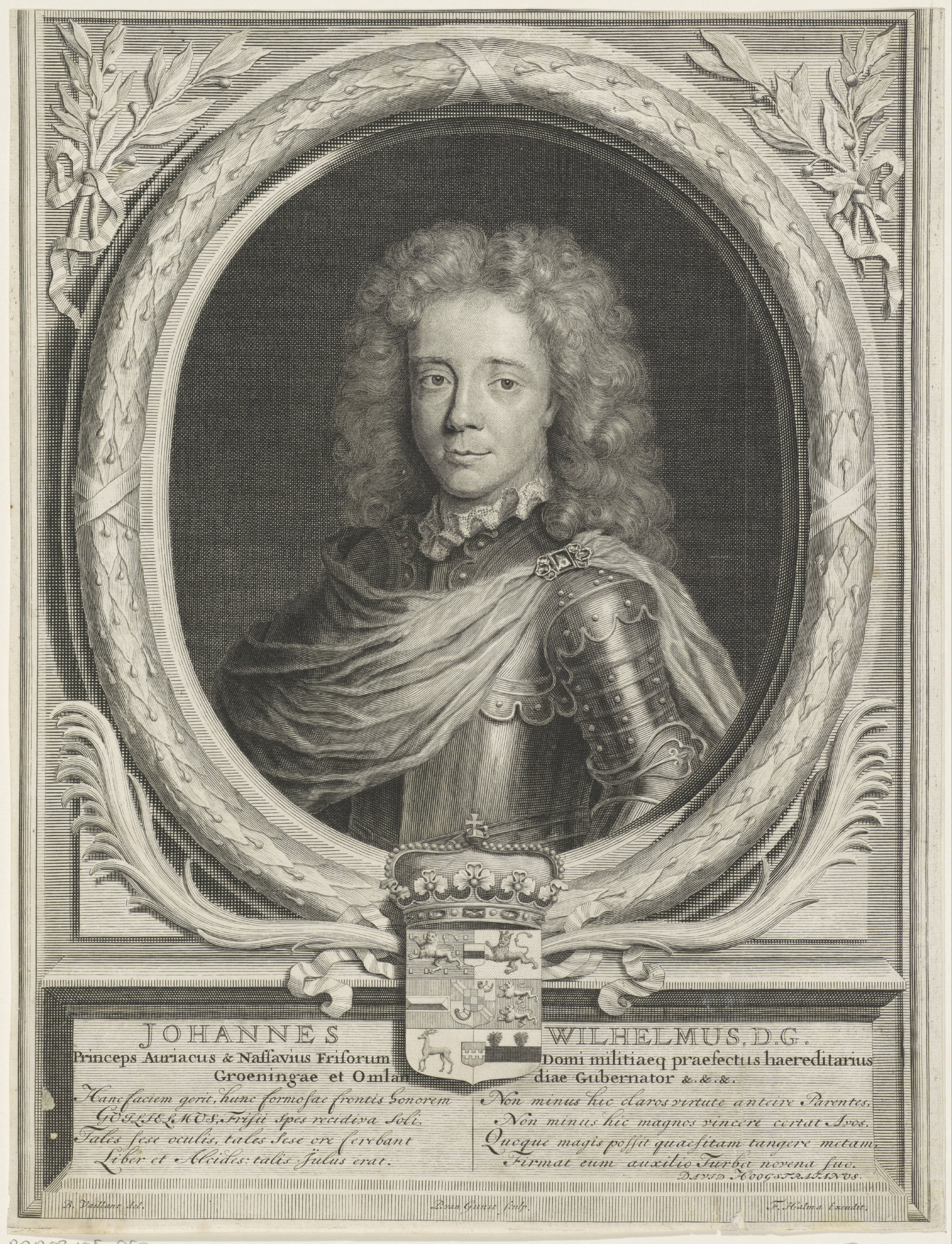 Portret van Johan Willem Friso, prins van Oranje-Nassau