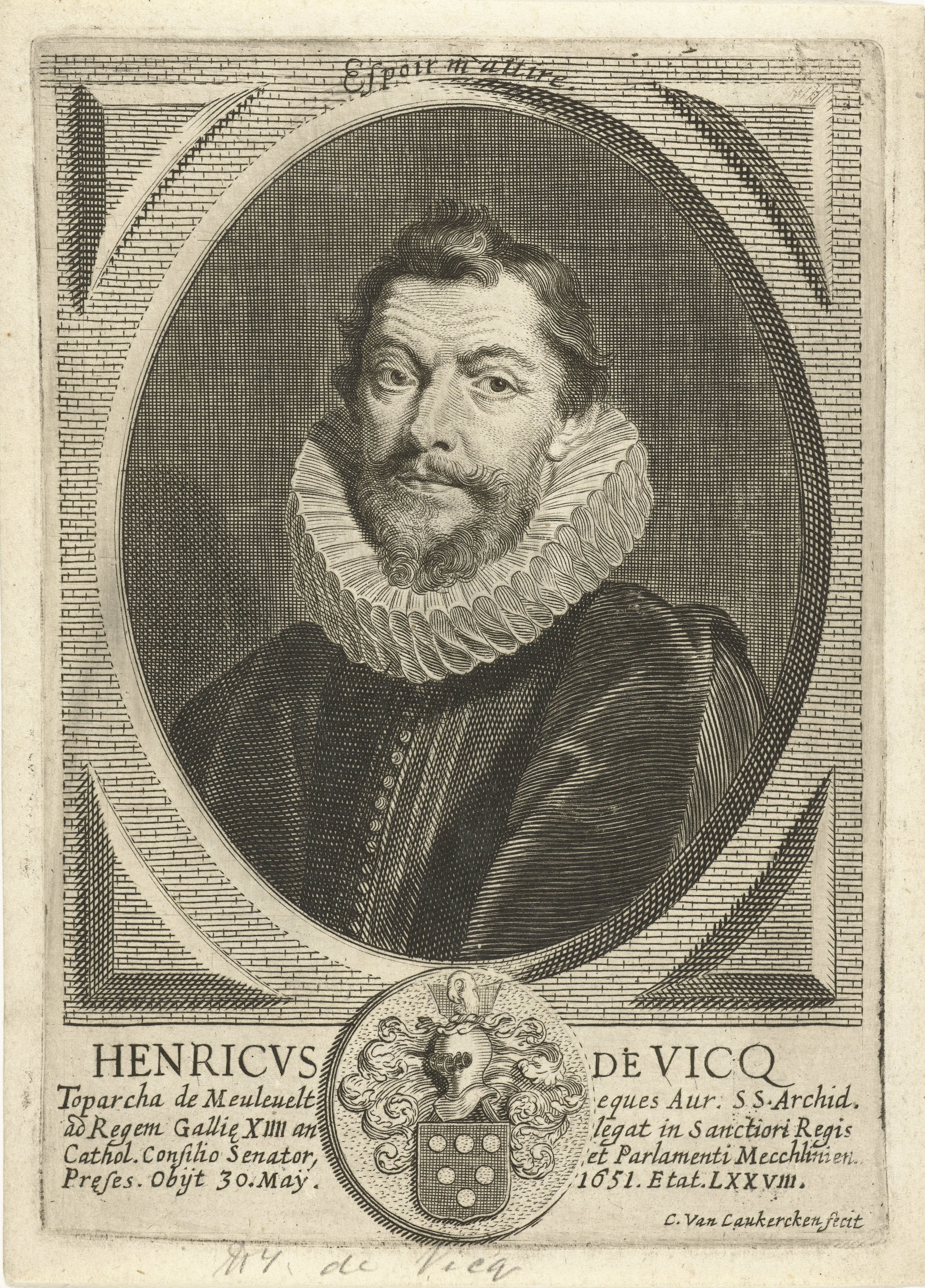 Portret van Henri de Vicq