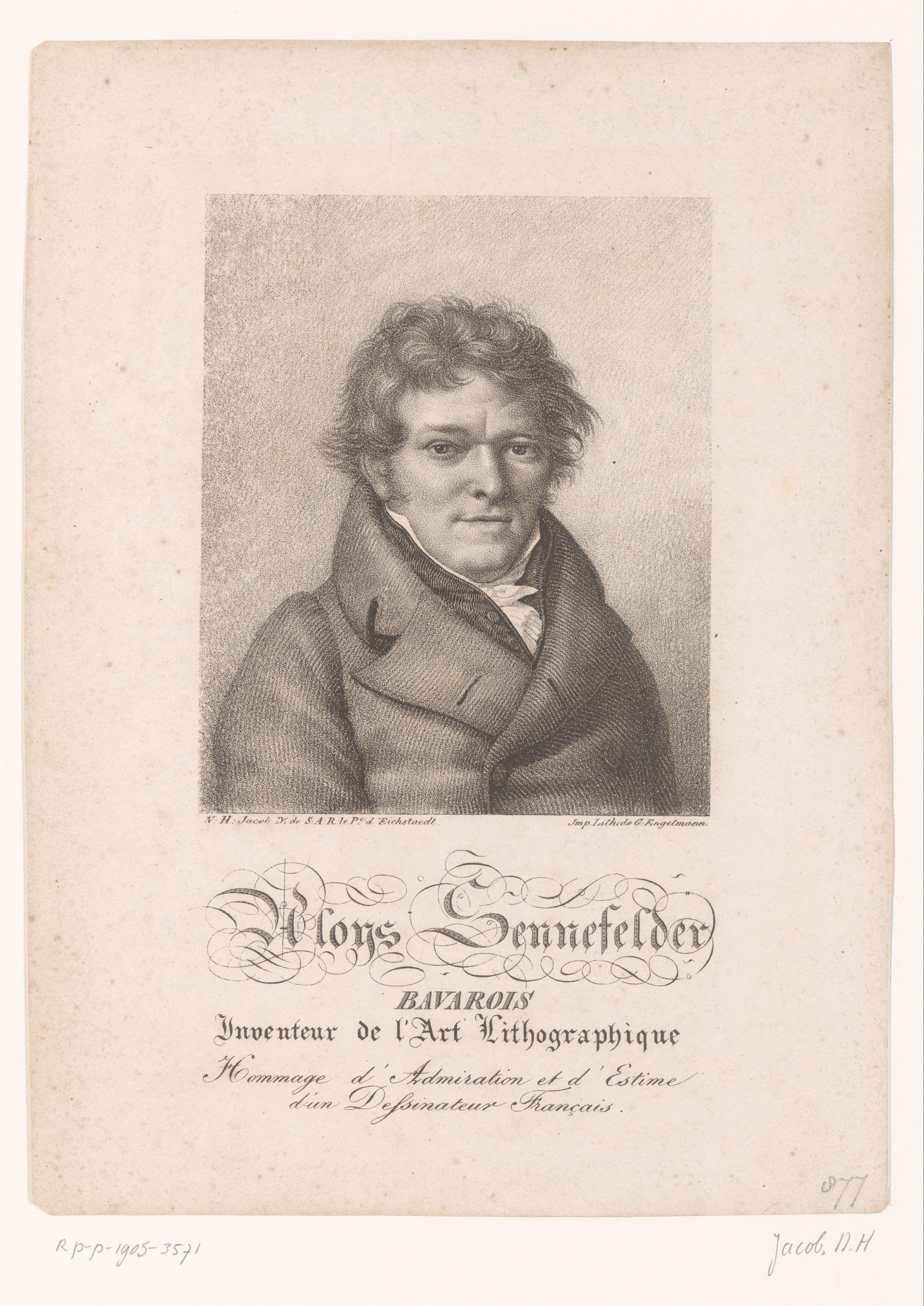 Portret van Alois Senefelder