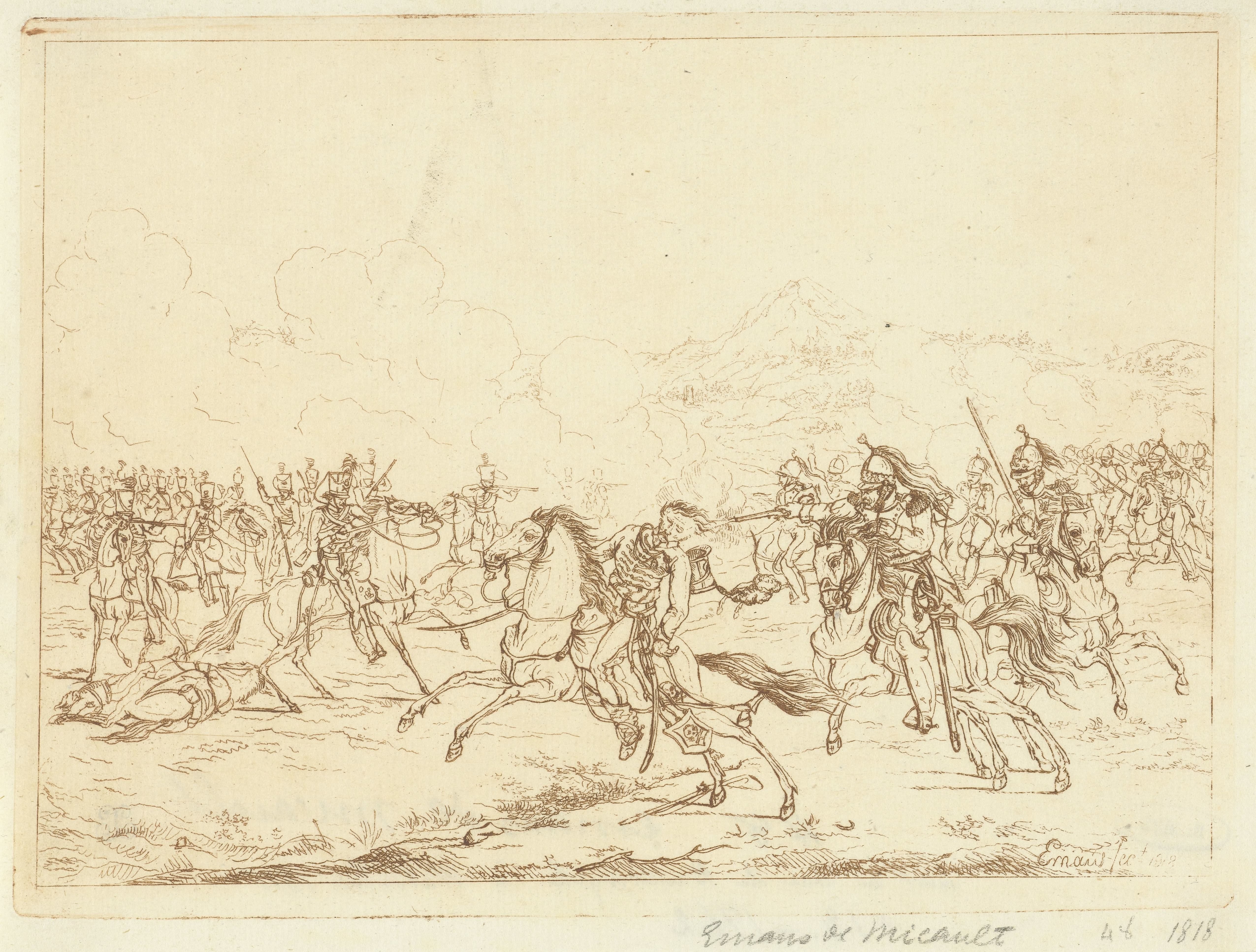 Dood van de Hertog van Brunswijk bij Quatre-Bras, 1815