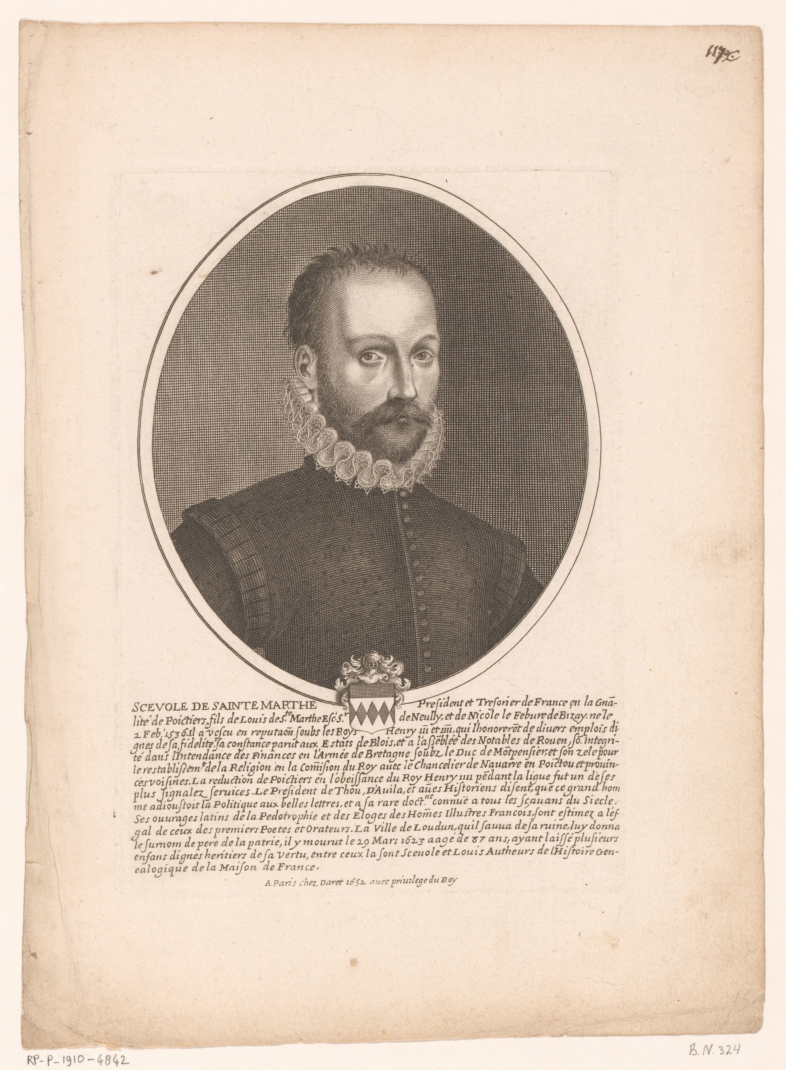 Portret van Scévole de Sainte-Marthe