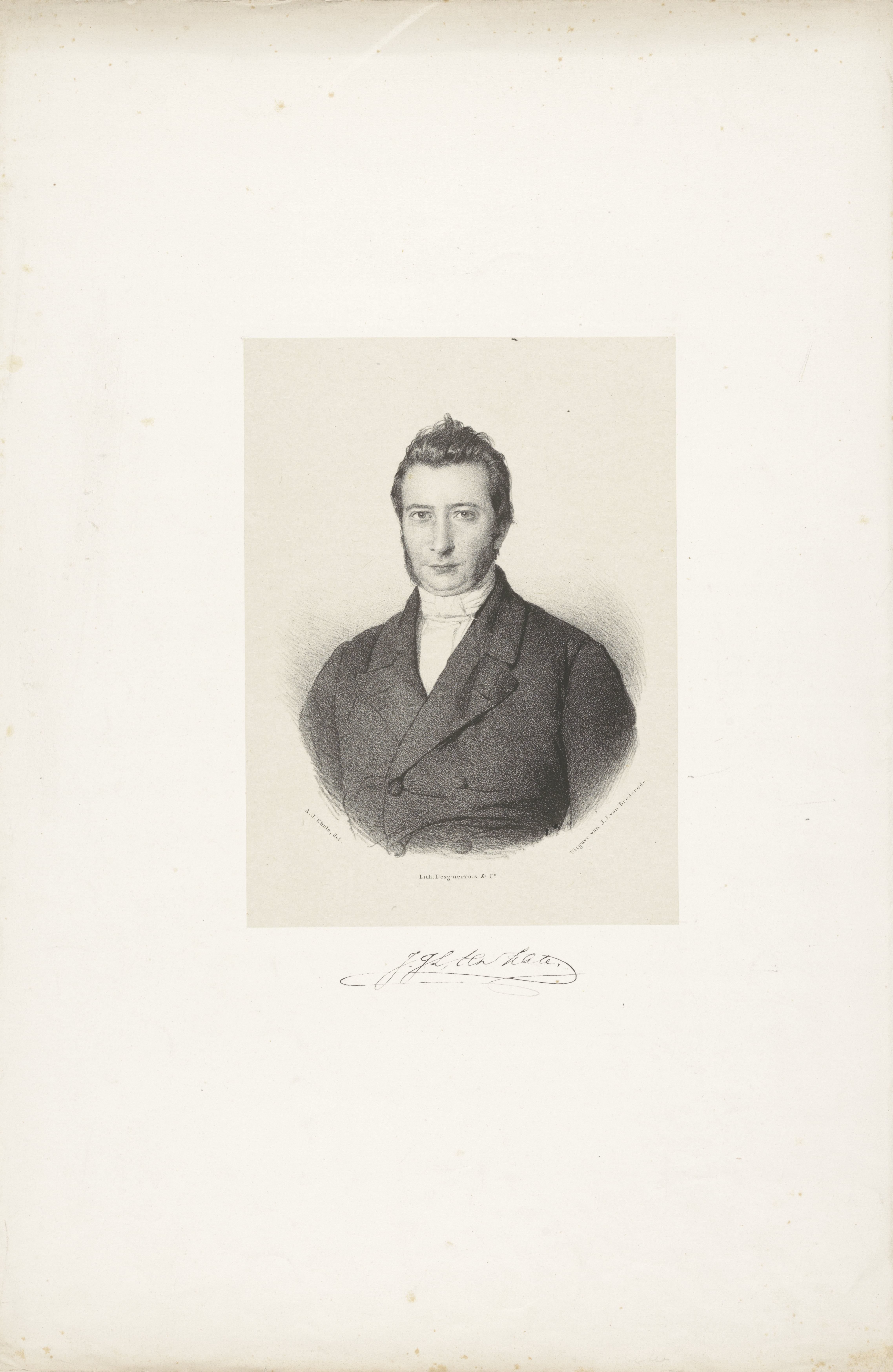 Portret van Jan Jakob Lodewijk ten Kate