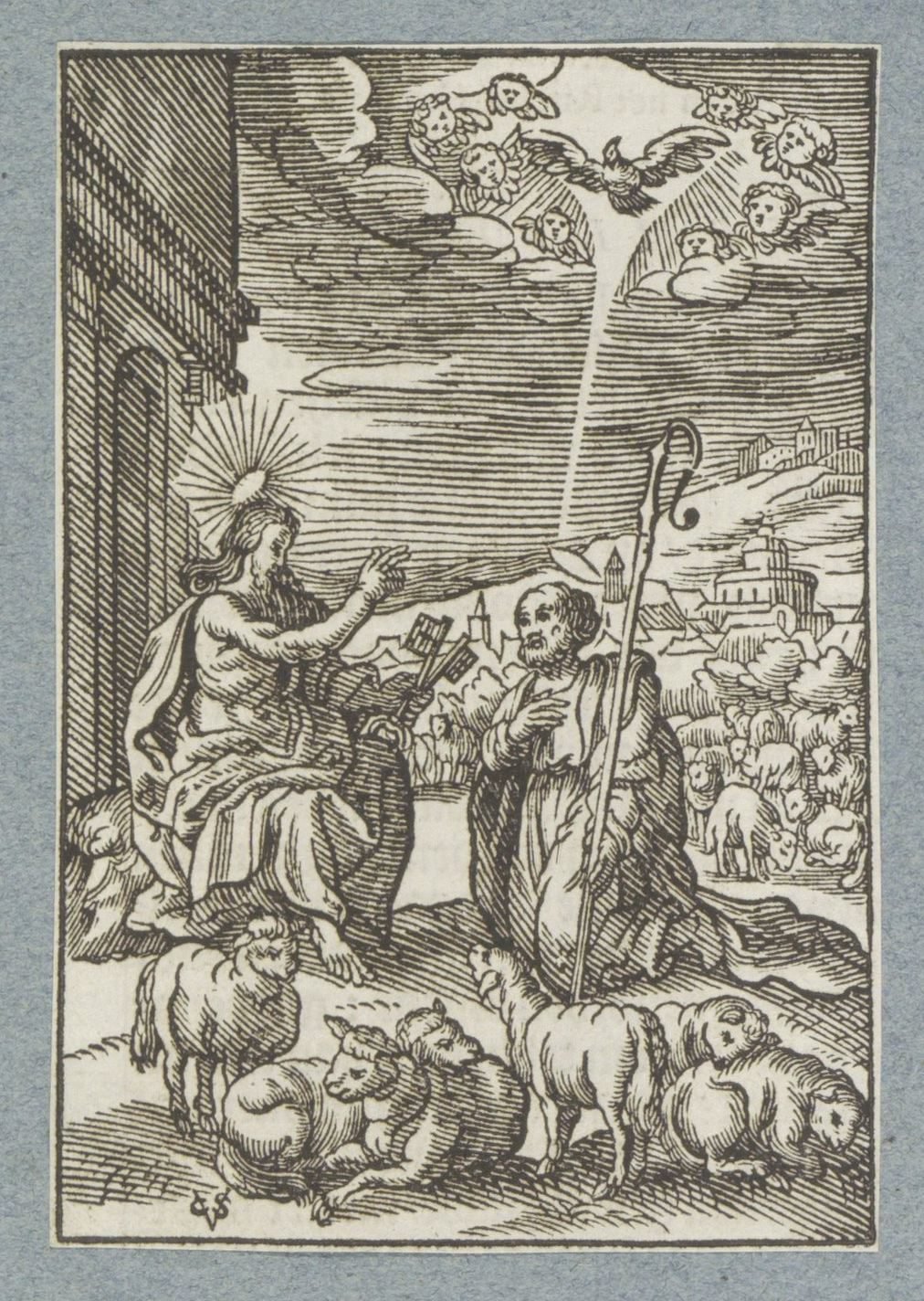 Christus geeft de sleutels van de hemel aan Petrus