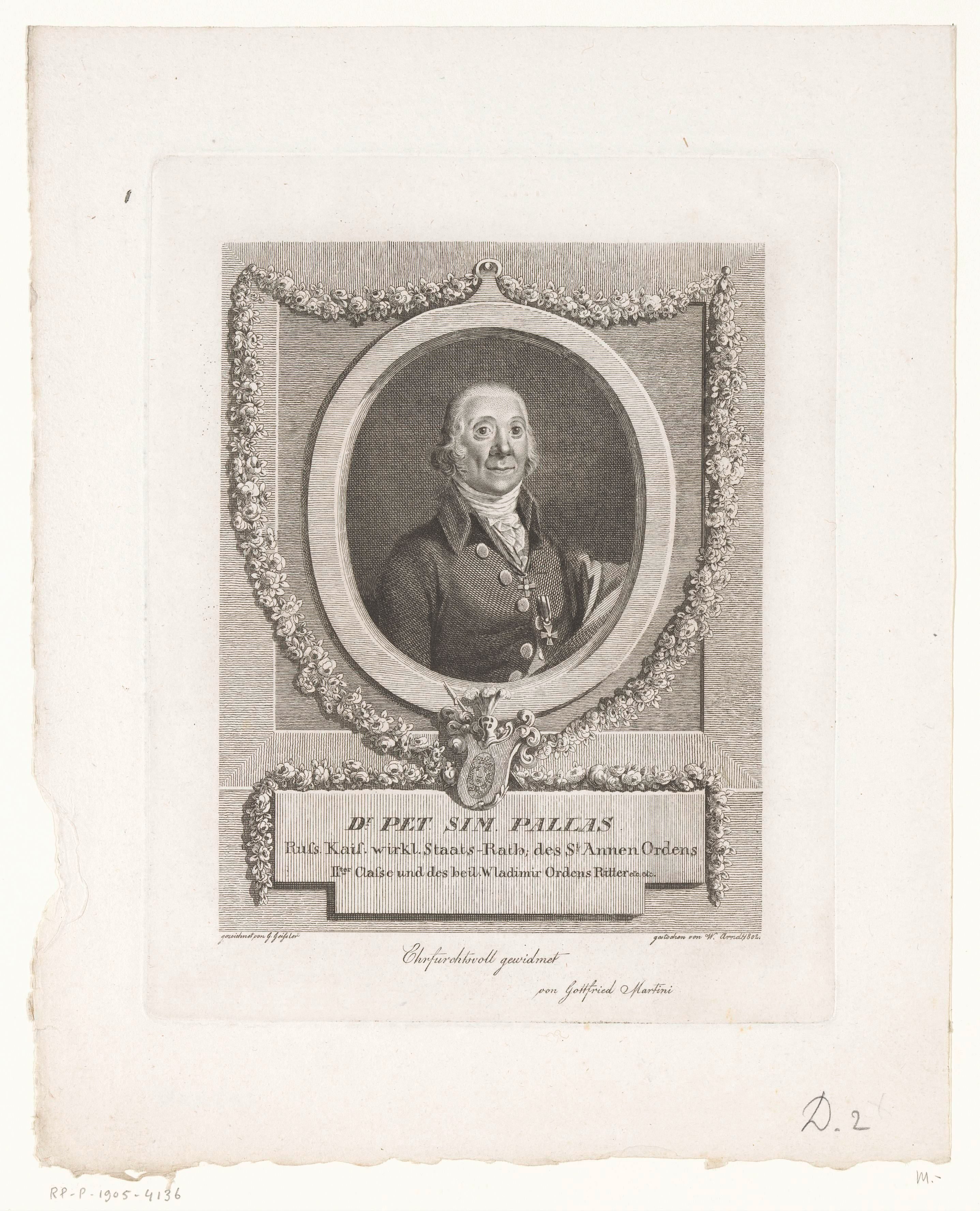 Portret van Peter Simon Pallas