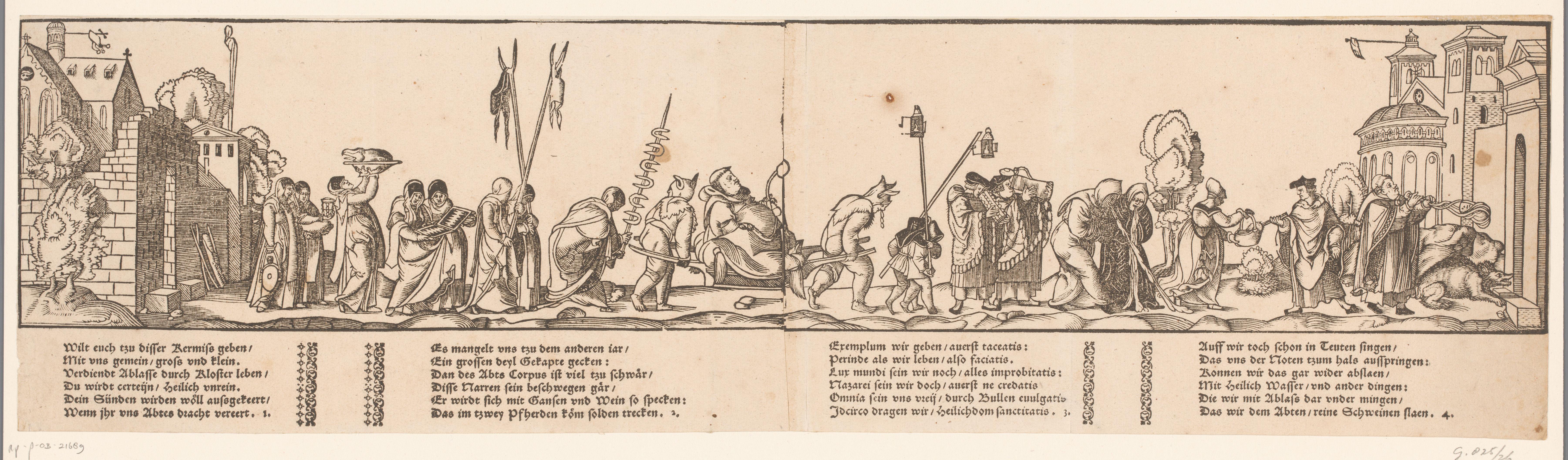Processie van geestelijken