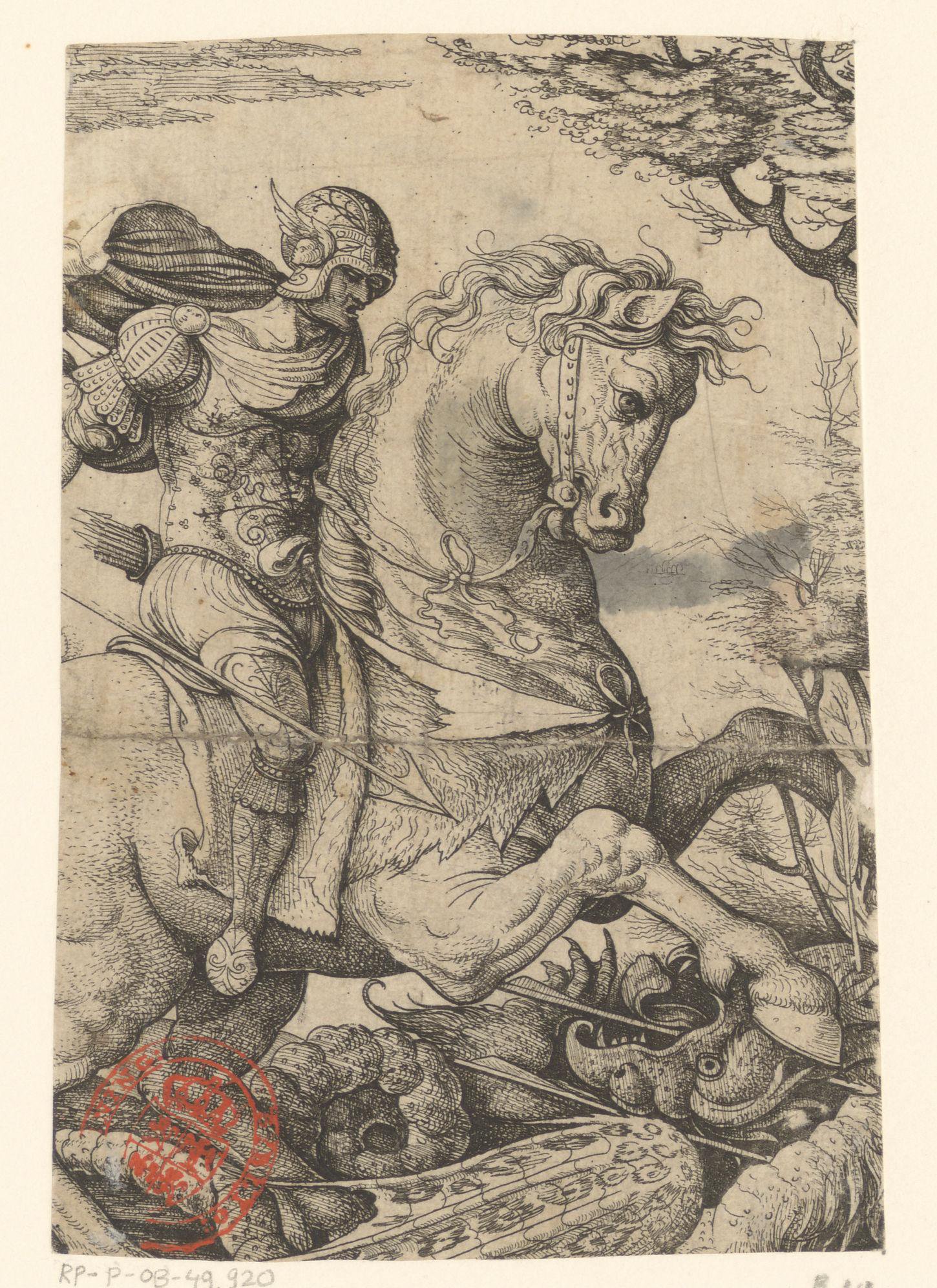 Heilige Joris en de draak (detail)