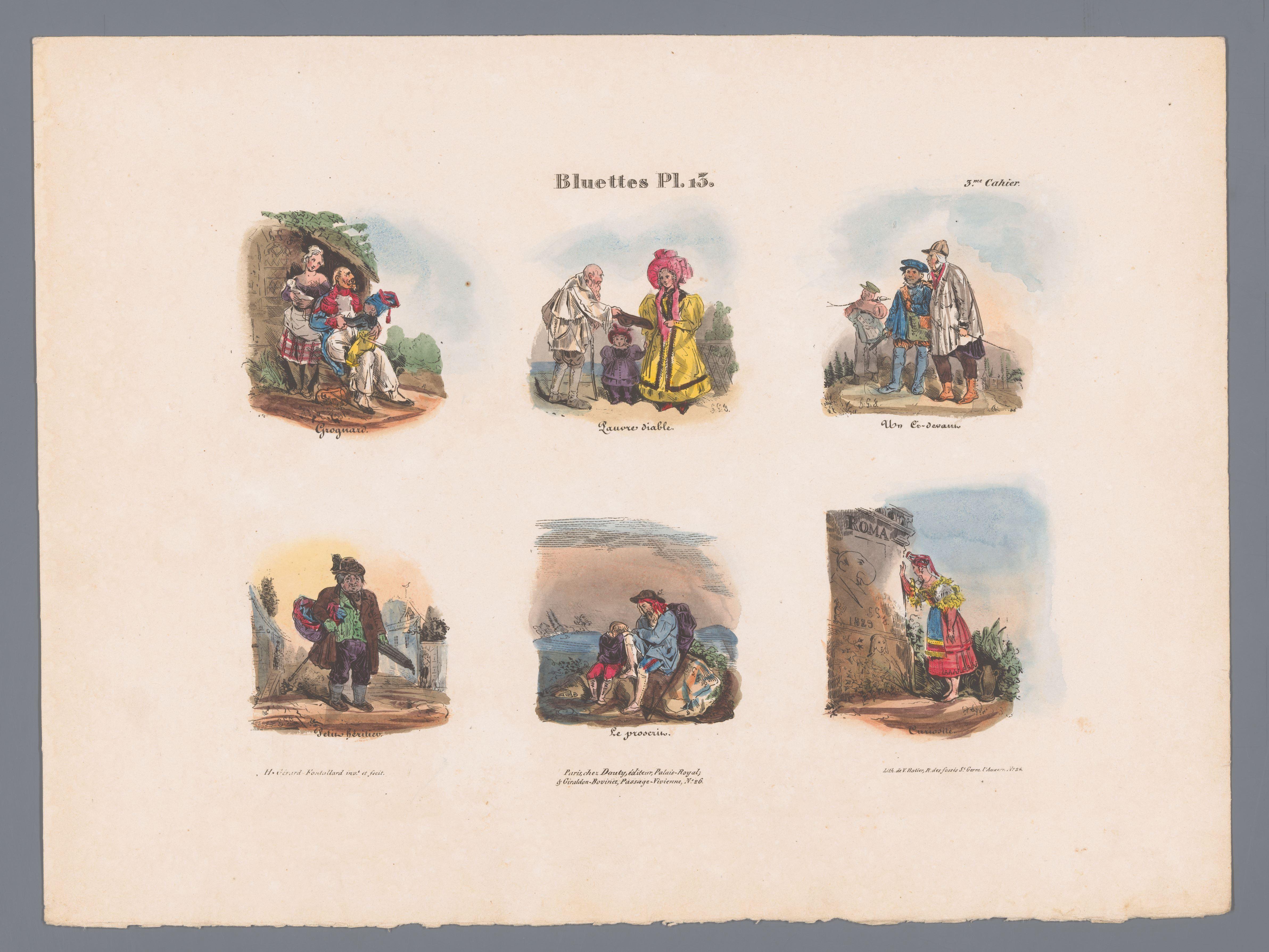 Zes scènes met diverse personen