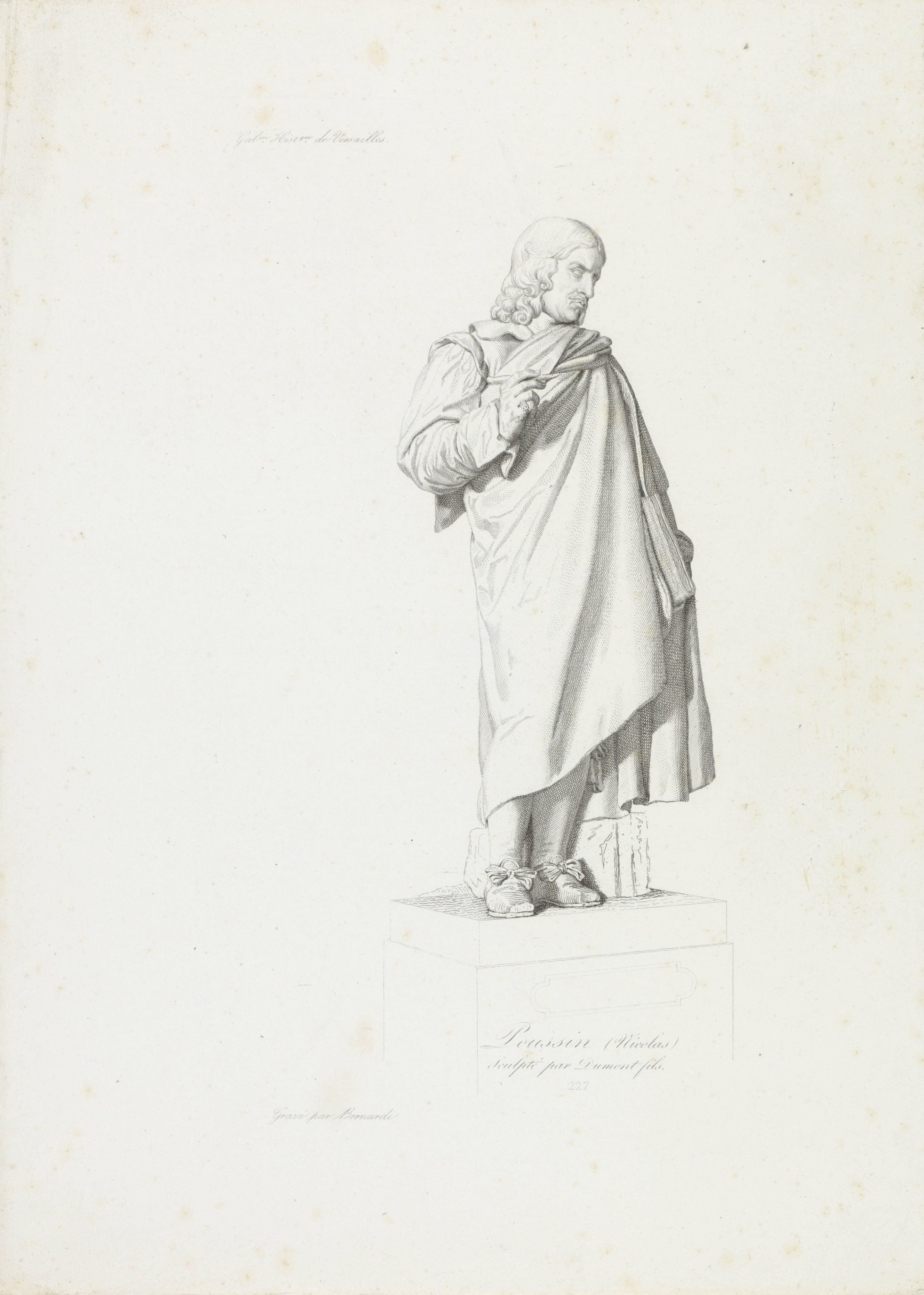 Portretbuste van kunstenaar Nicolas Poussin